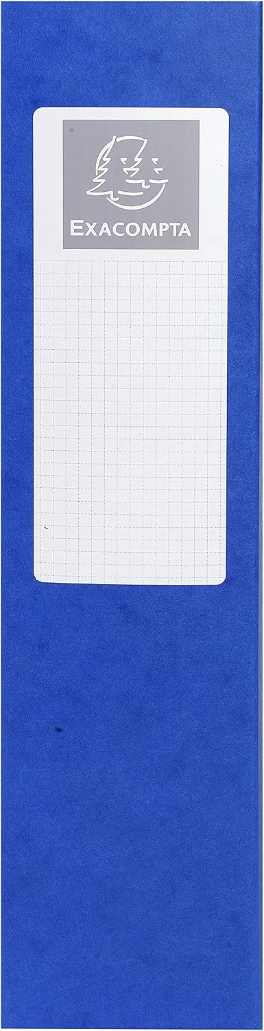 Detalle 2 de Exacompta Ref. 50832E – Boîte de classement avec élastiques Exabox en carte lustrée 600 g/m², 25 × 33 cm, dos 80 mm, bleu