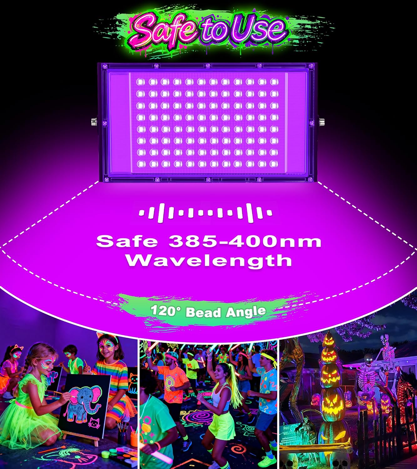 Thumbnail 3 de TigQiang Black Light Floodlights 100W