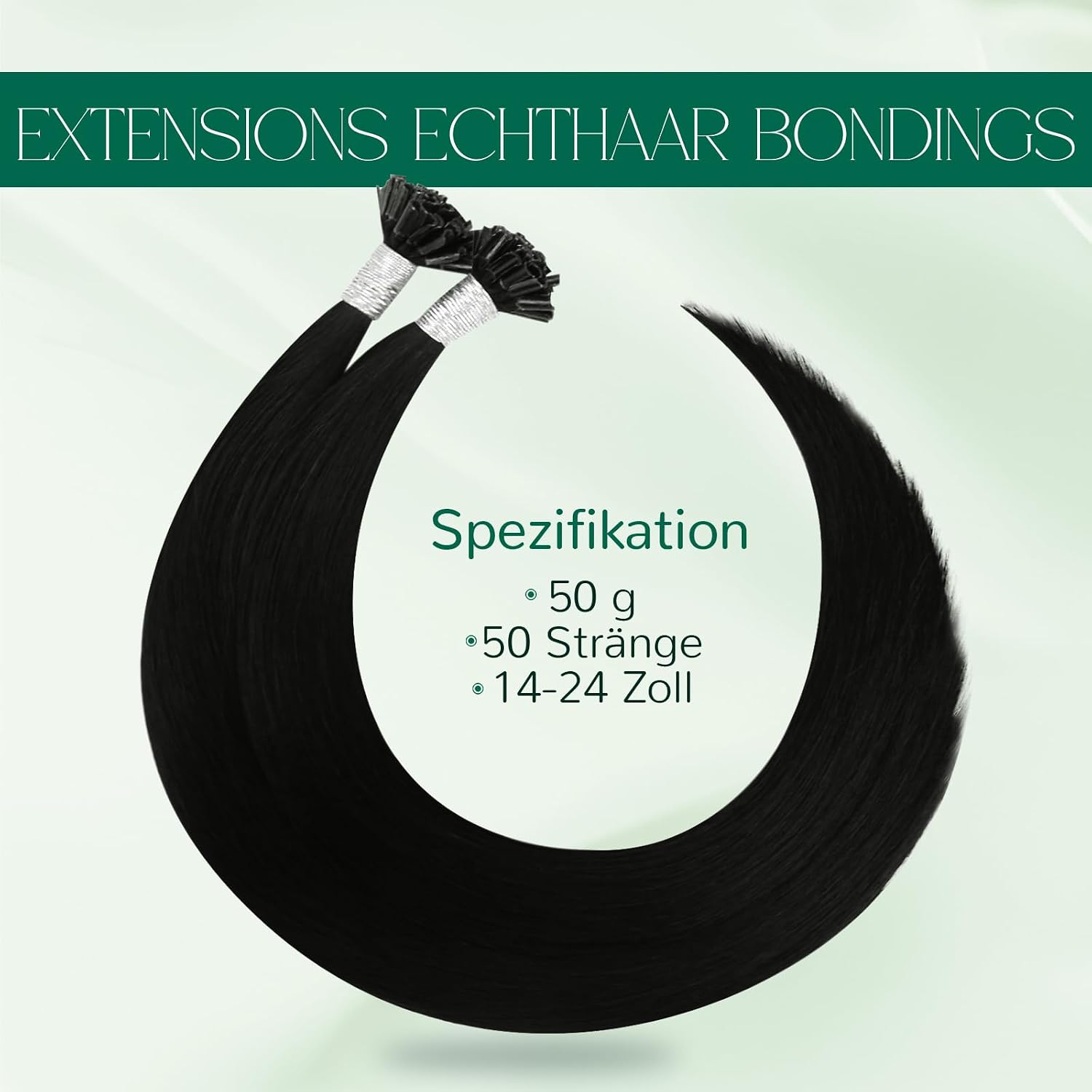 Thumbnail 2 de Easyouth Echthaar Bonding Schwarz 60cm
