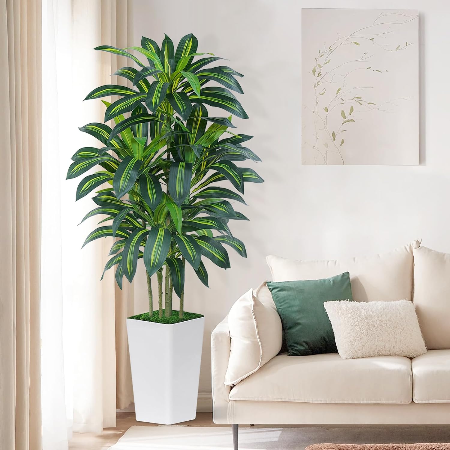 Detalle 2 de Keeplush artificial dracaena tree, 6FT