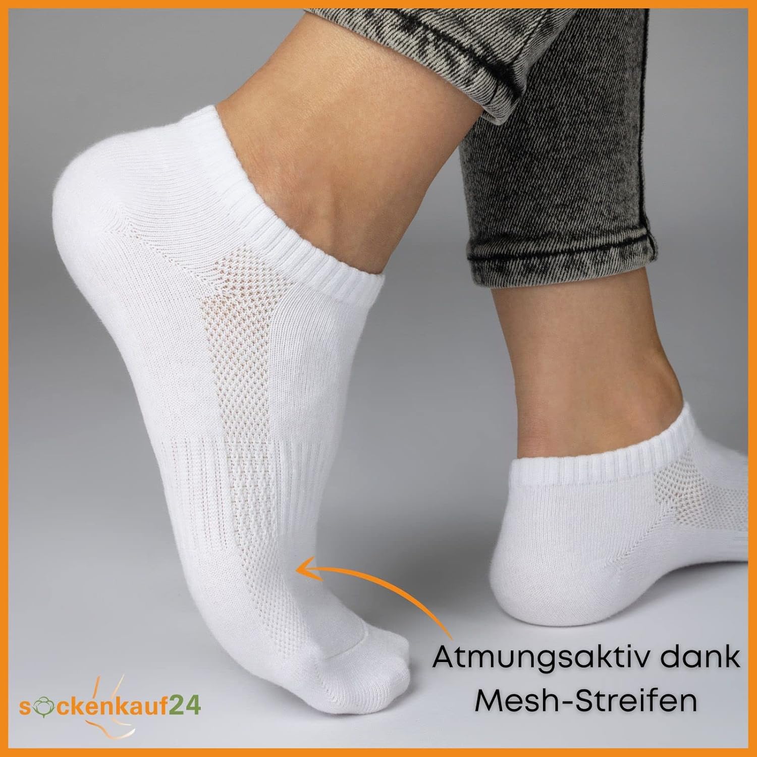 Thumbnail 2 de 10 Paar Sneaker Socken aus Baumwolle (Herren & Damen) – kurz, atmungsaktiv, 81% Baumwolle