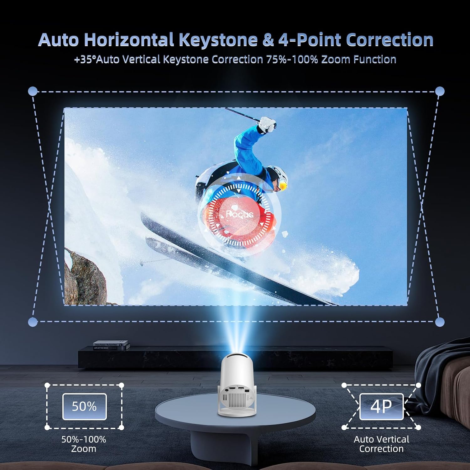 Detalle de Ultra Smart Projector 12000 Lumens HY300Pro+