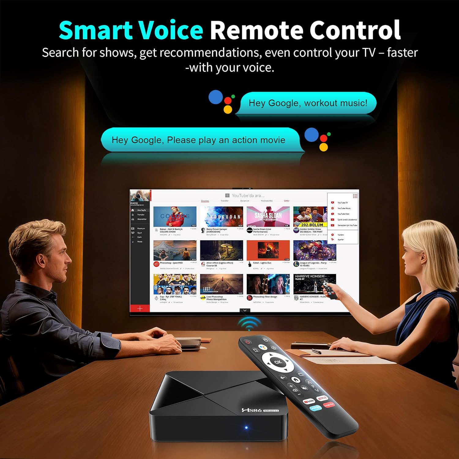 Thumbnail 6 de Android 14.0 TV Box with RK3518 Quad-Core: 2GB RAM, 16GB ROM, 4K streaming