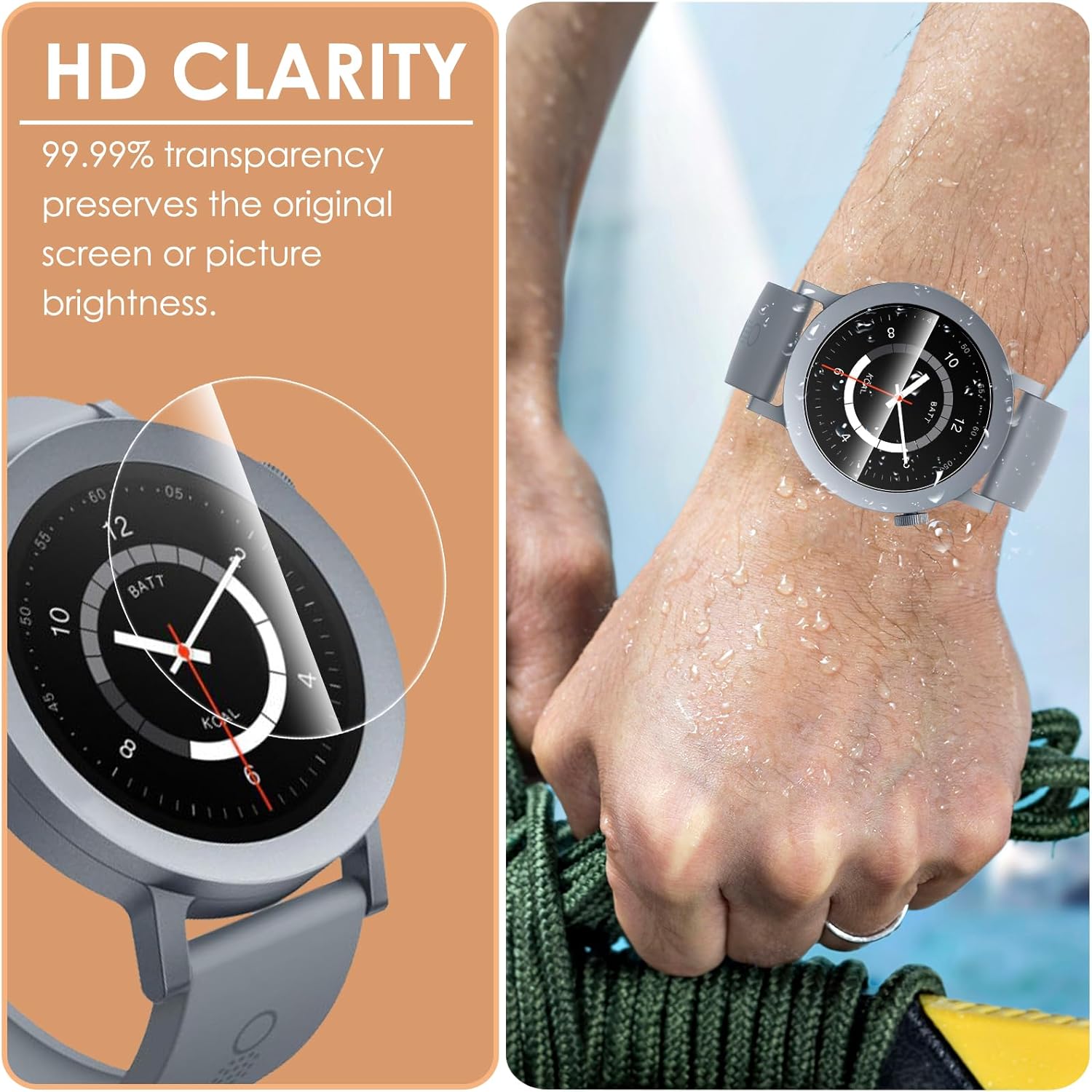 Thumbnail 1 de Hianjoo 6-Pack tempered glass screen protectors for CMF by Nothing Watch Pro 2 (ultra-clear, anti-scratch)