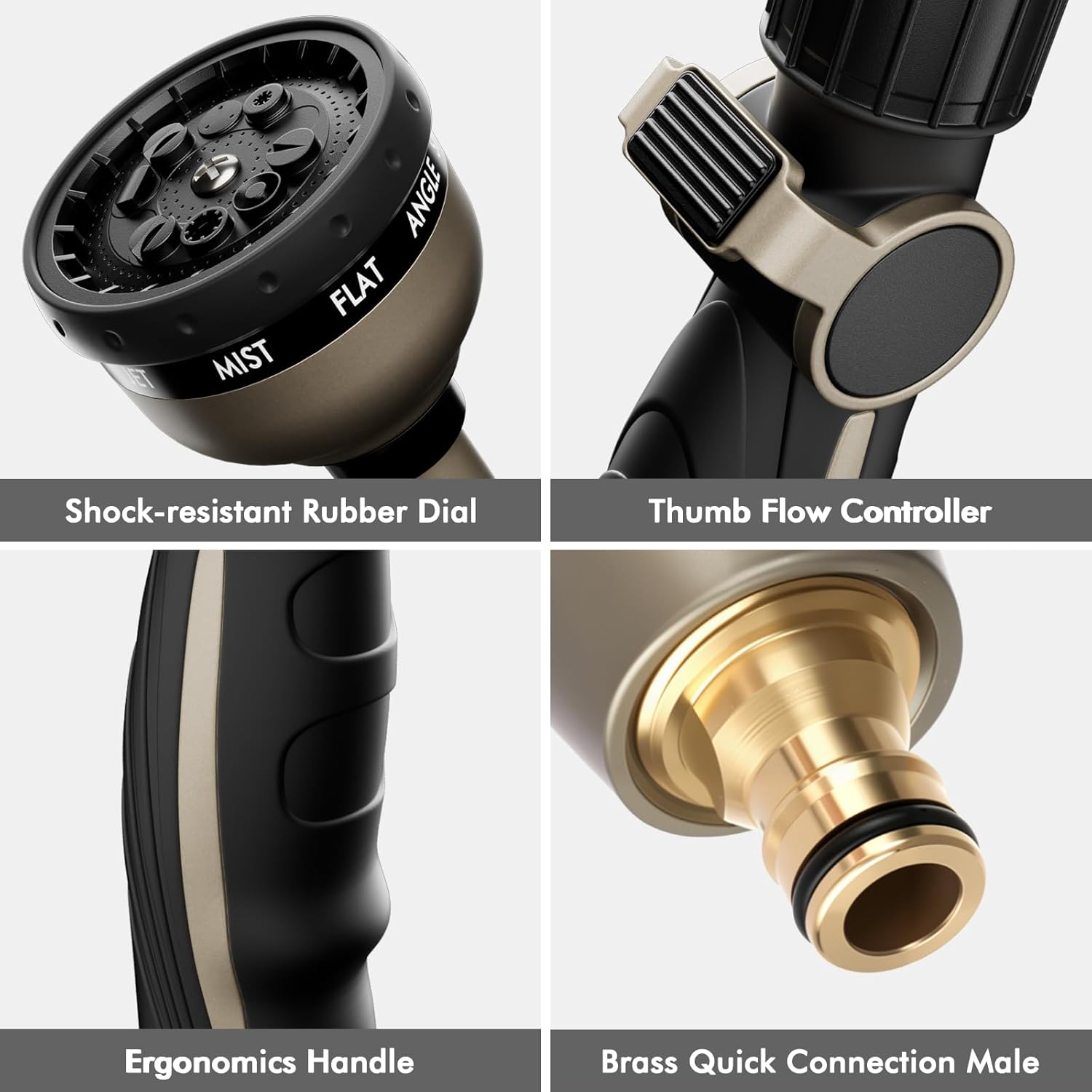 Thumbnail 6 de RESTMO Watering Lance Heavy Duty 42cm metal spray gun with thumb flow control and 10 spray patterns