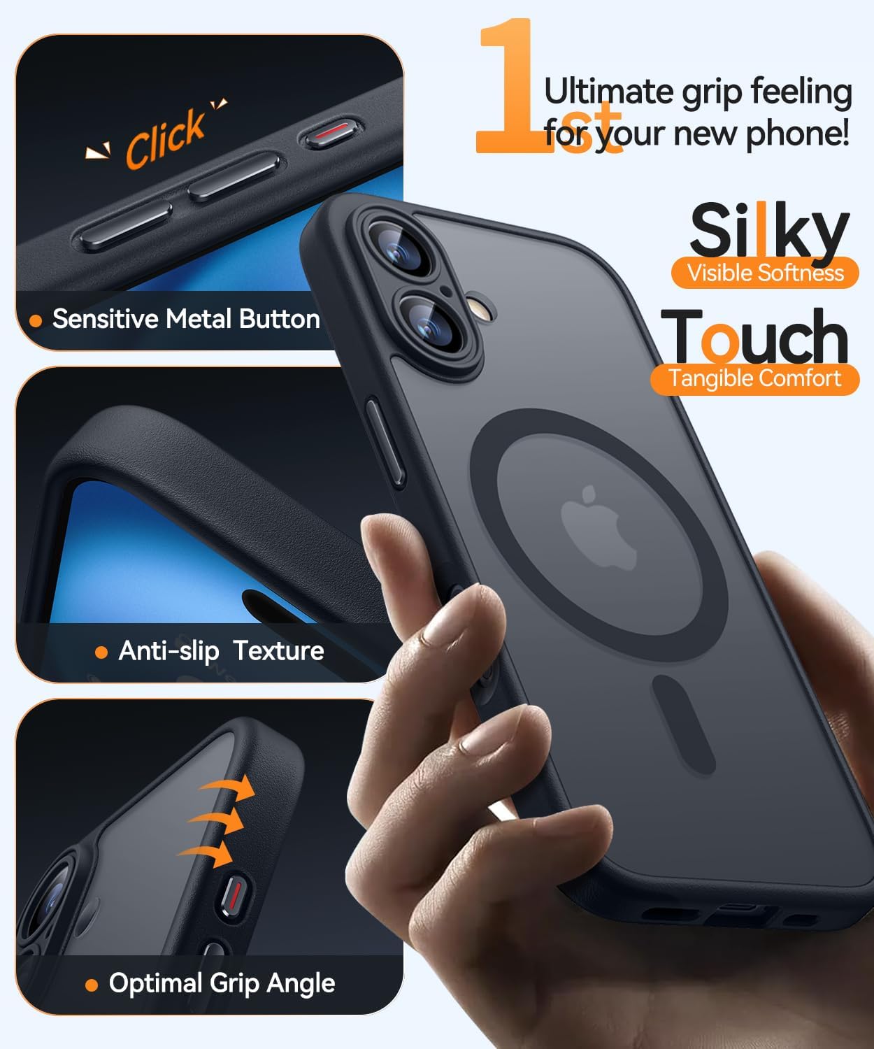Thumbnail 4 de CANSHN Magnetic iPhone 16 Case 6.1" — Translucent Matte
