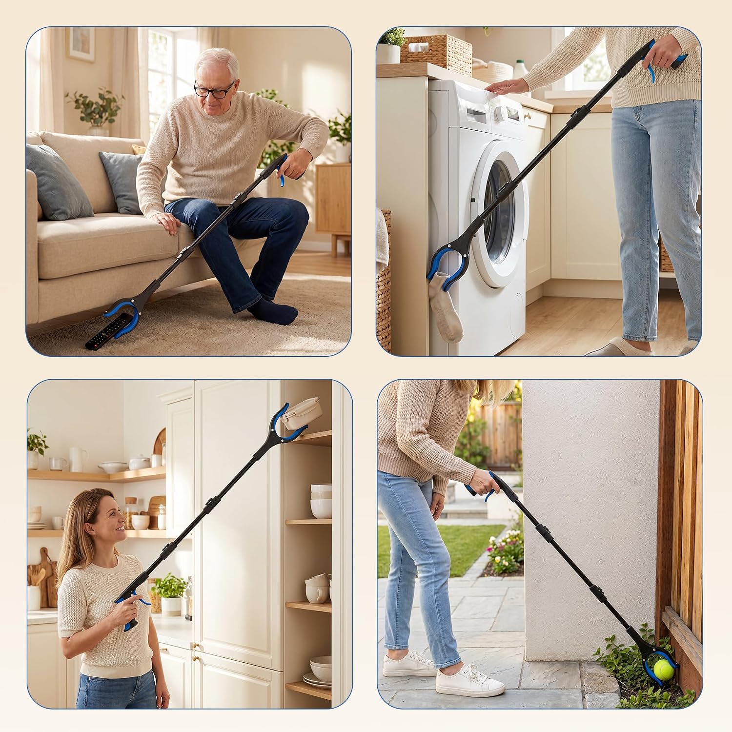 Thumbnail 6 de 91cm Extra Long Grabber Reacher with Magnetic Tip and Foldable Design