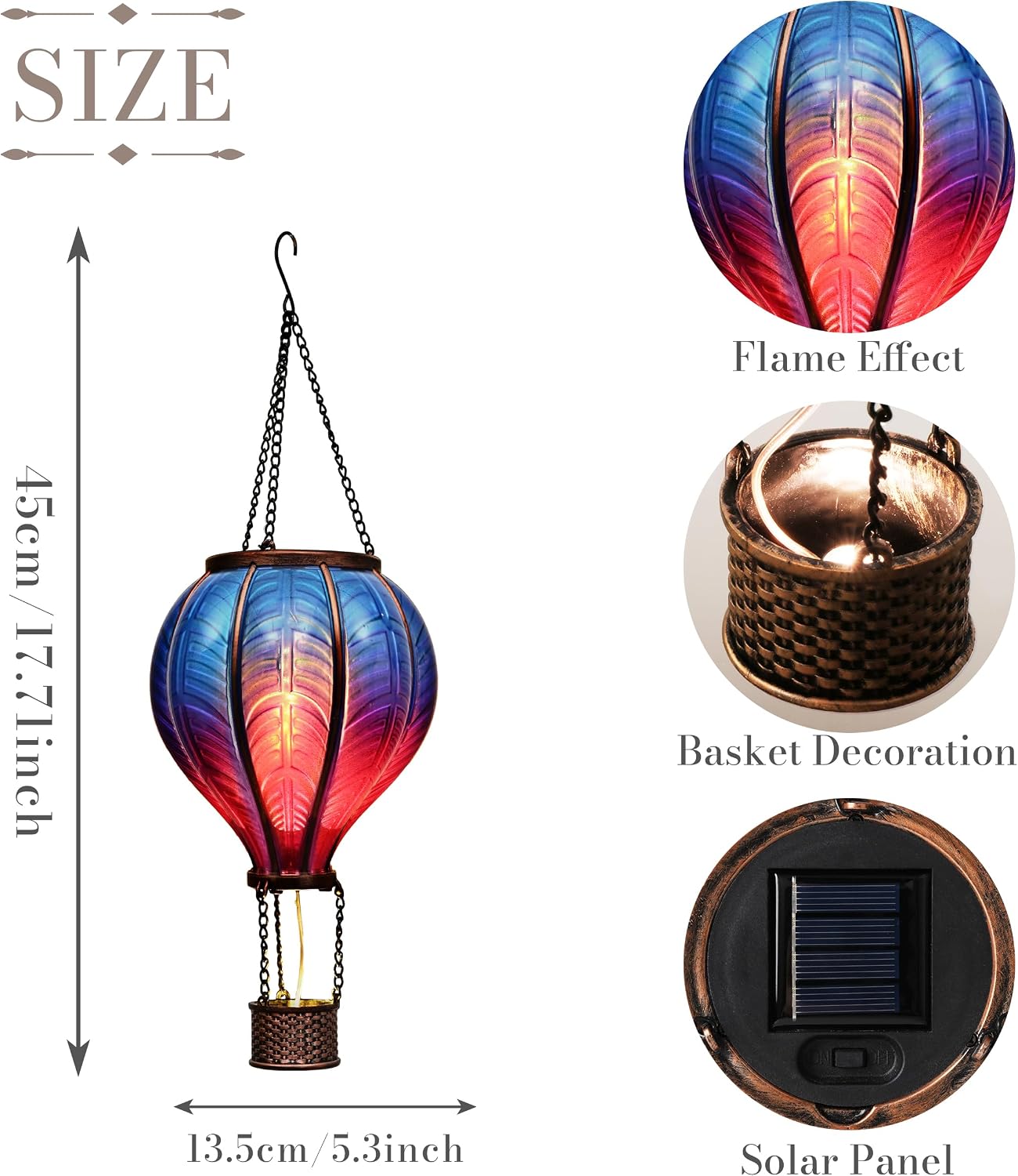 Thumbnail 4 de TERESA'S COLLECTIONS Flame Balloon Solar Garden Light 🎈