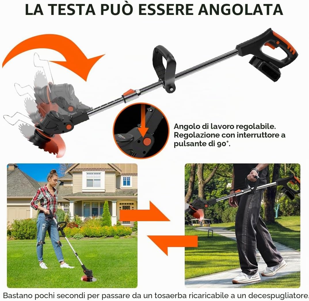Thumbnail 5 de Decespugliatore a batteria 21V 2000mAh – 3 in 1: potenza, versatilità e comfort per il tuo giardino