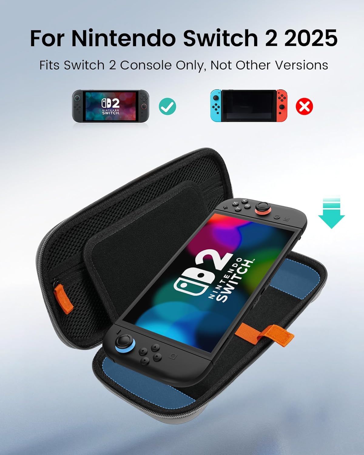 Thumbnail 1 de TRANSNOVO Carrying Case for Nintendo Switch 2 Console (2025) – Durable, Shockproof Travel Case in Grey