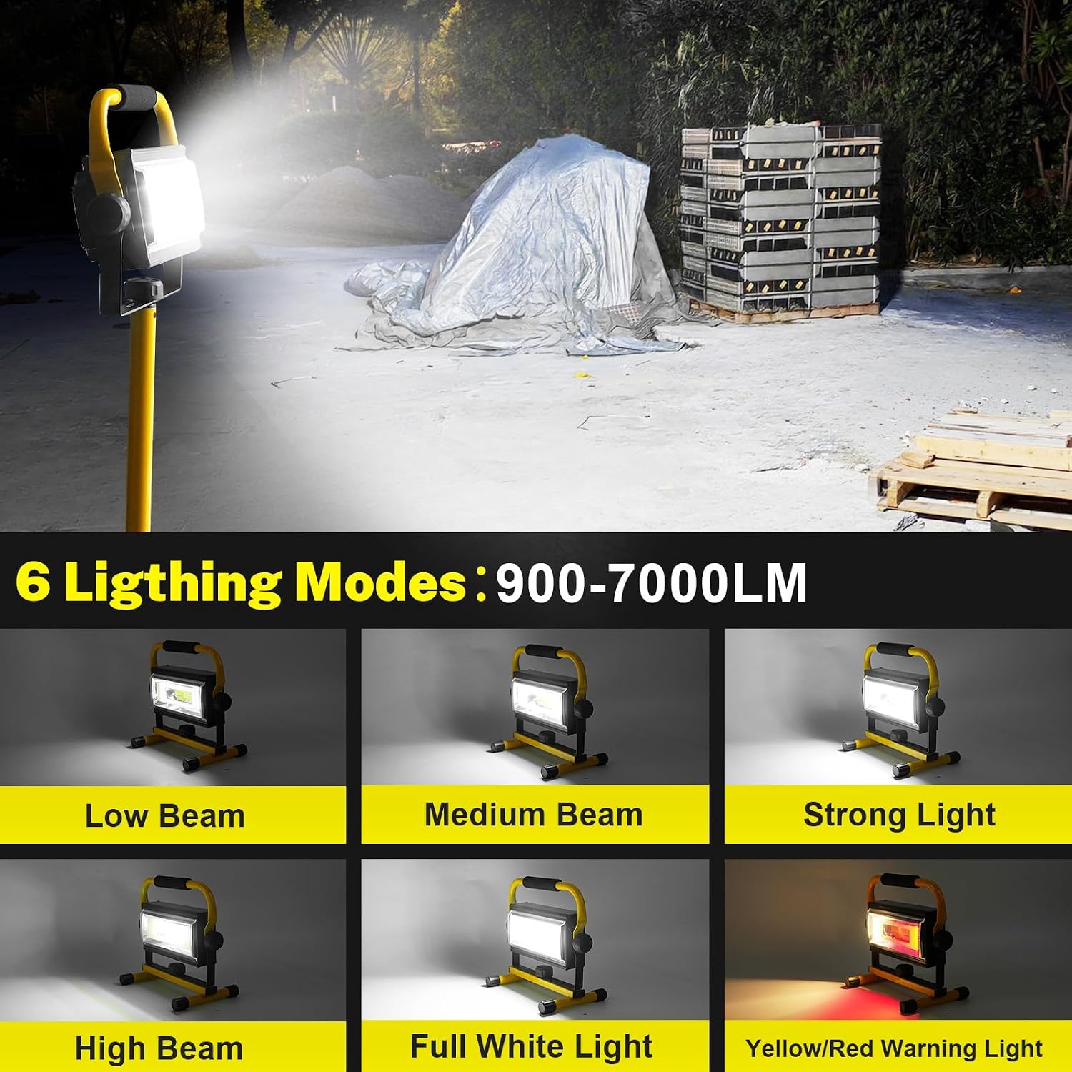 Detalle 2 de SYLSTAR COB 100W Rechargeable Work Light 7000 lm 🔦