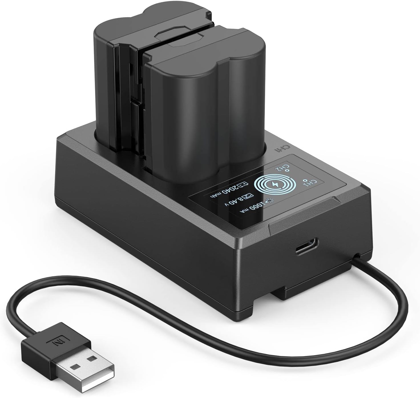 Thumbnail 1 de SMALLRIG Kit batteries de rechange NP-W235 (VG-XT4-3822) compatible Fujifilm + chargeur écran LCD (lot de 2)