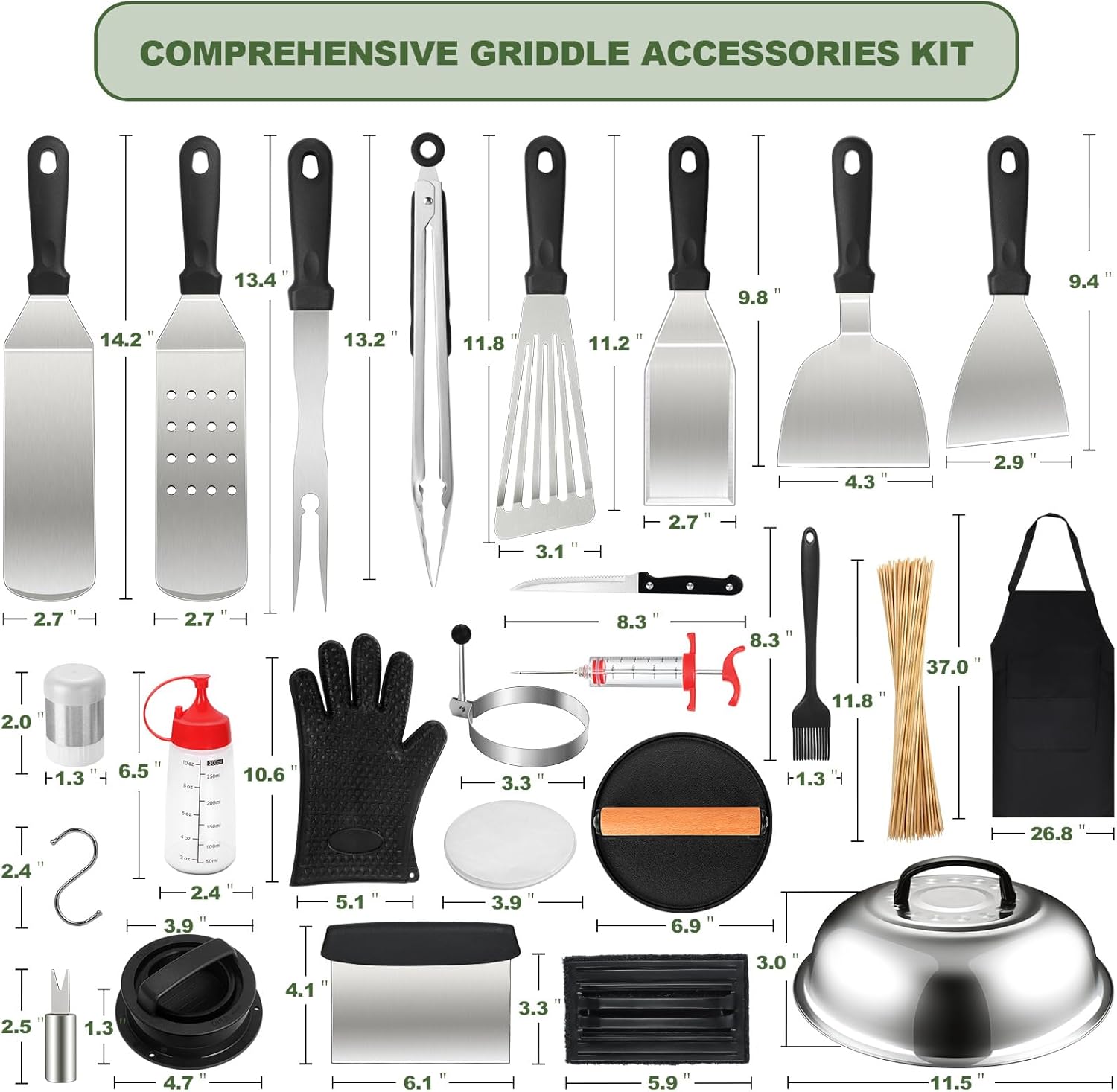 Detalle 2 de 237pcs Griddle Accessories Kit for Blackstone: Complete Flat Top Barbecue Tools Set