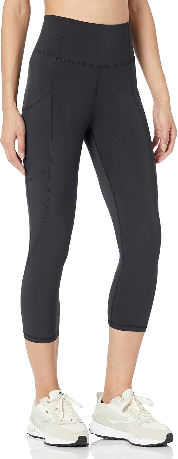 Detalle de Amazon Essentials Women's High Waisted Active Sculpt Capri Leggings with Pockets