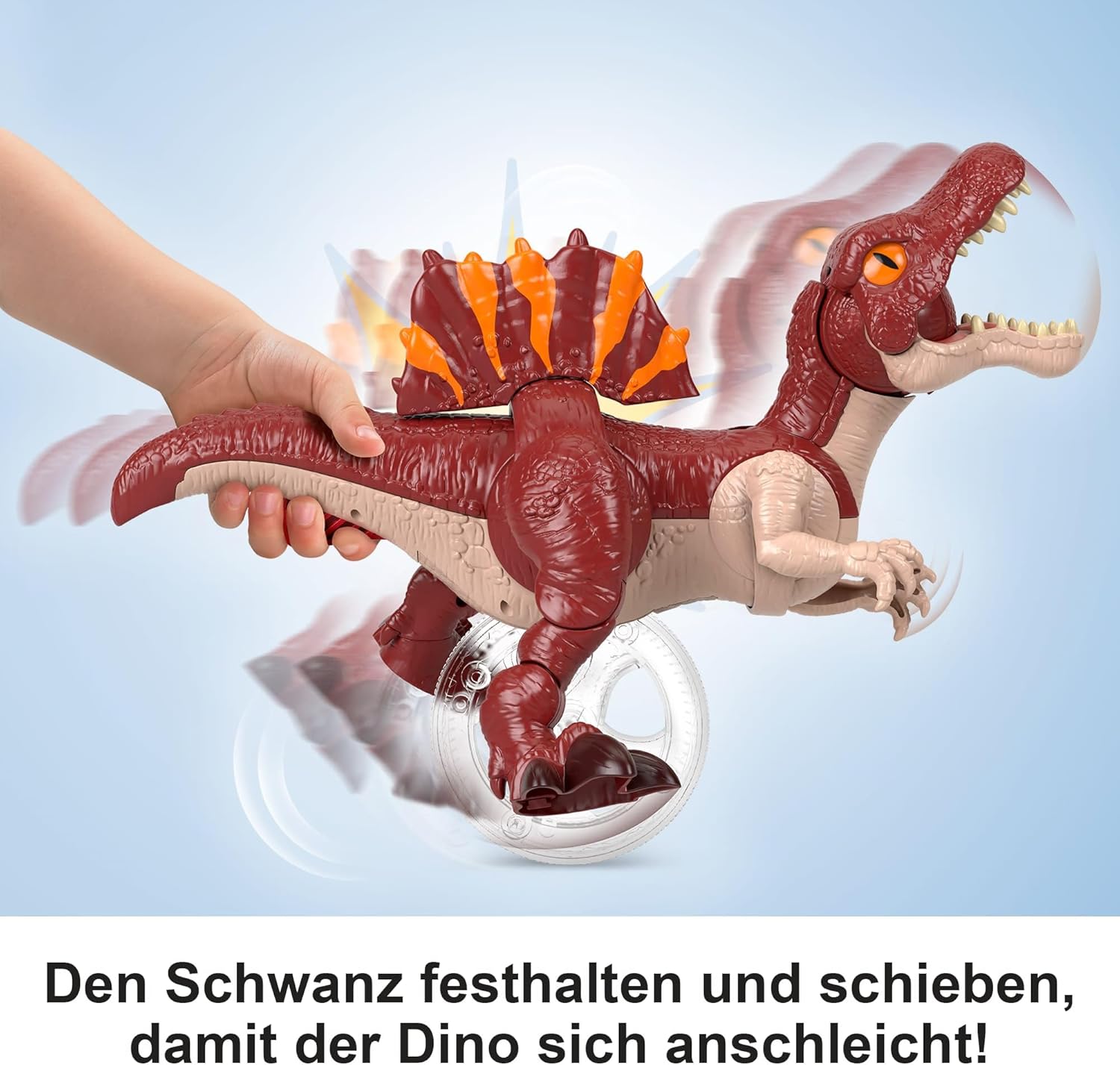 Detalle 2 de Fisher-Price Imaginext Jurassic World: Die Wiedergeburt – Sprintender Spinosaurus, ca. 23 cm (JFR24)