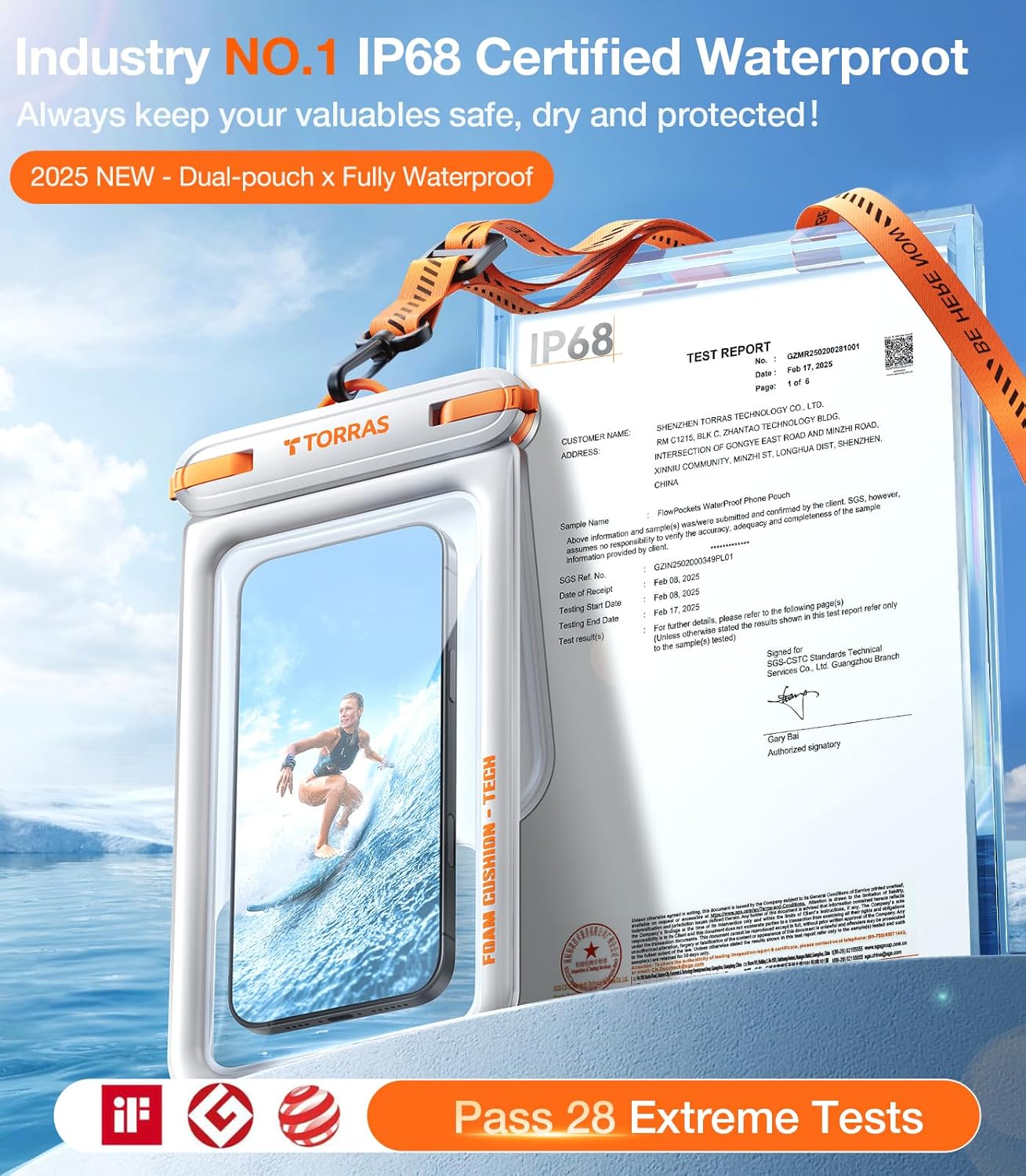 Thumbnail 2 de TORRAS IP68 Waterproof Phone Pouch Double Space: Floating, Dual Storage, 7.0-Inch Capacity