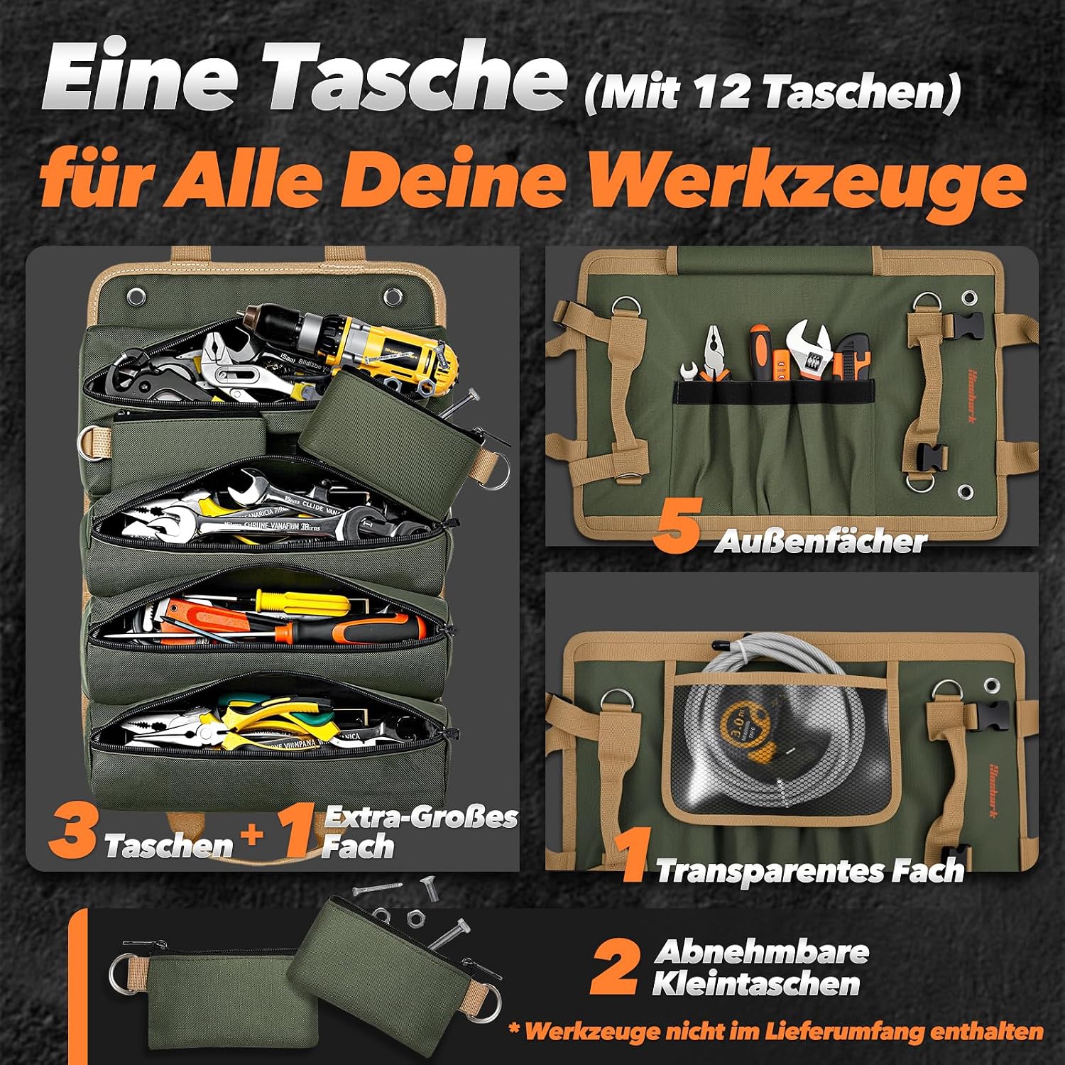 Thumbnail 2 de Hinshark Aufrollbare Werkzeugtasche