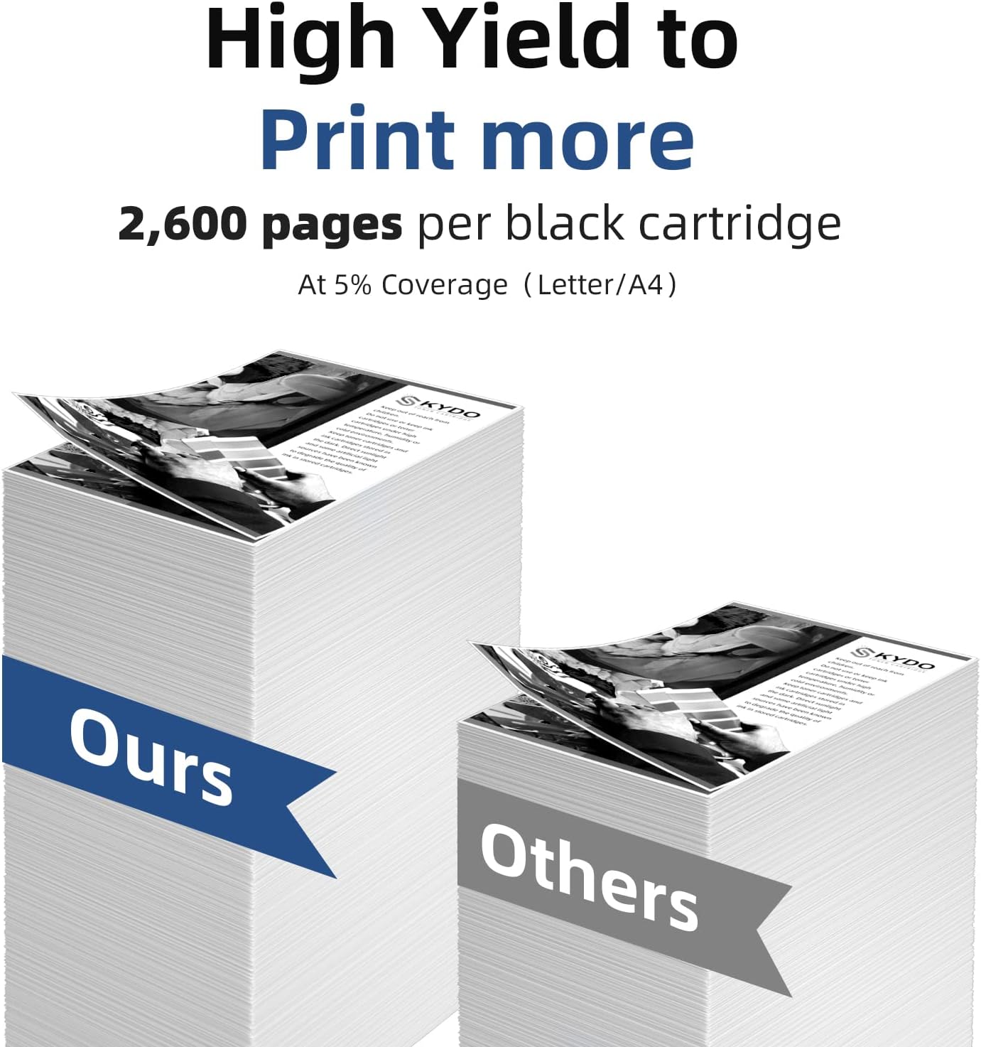 Detalle de Skydo TN450-2B Compatible Black Toner Cartridges, 2-Pack, High Yield