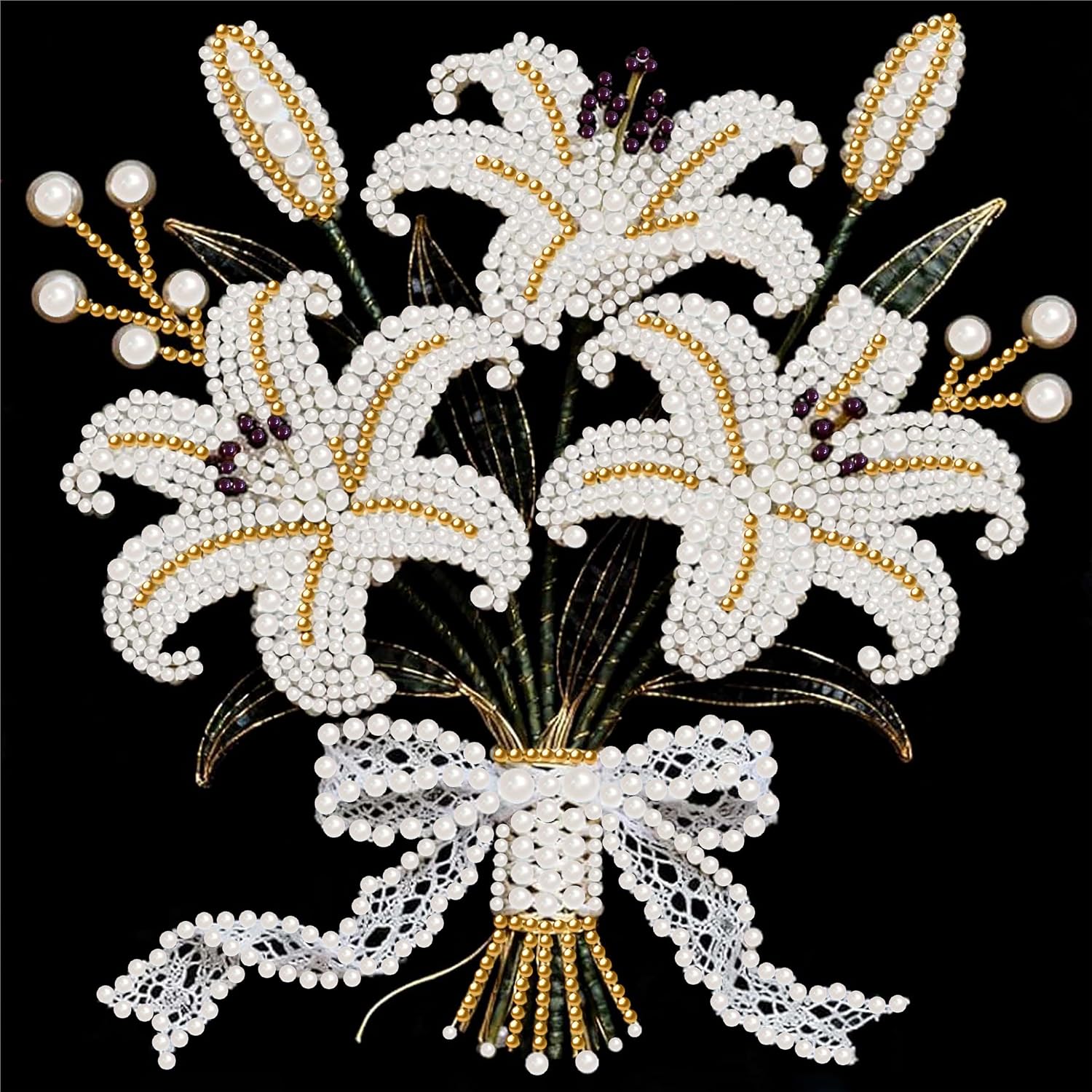 Thumbnail 6 de DIYBEADDOT Butterfly Pearl Diamond Painting Kit, 12 x 16-Inch Special-Shape Art