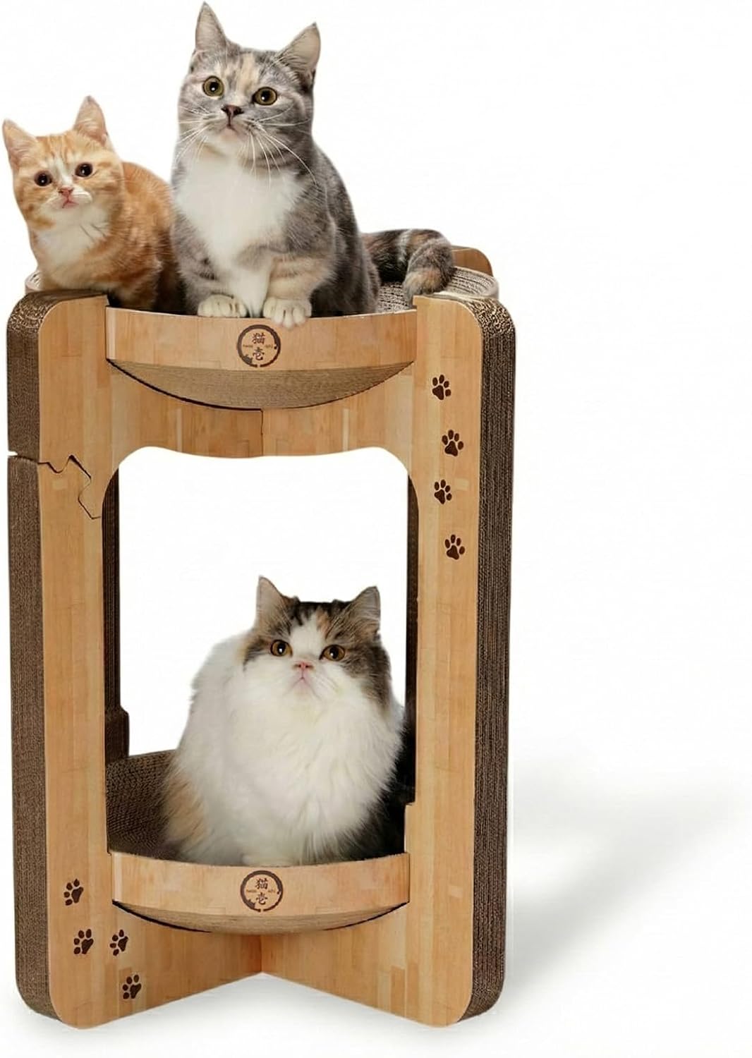 Thumbnail 6 de 猫壱 バリバリボウルタワー XL ダークブラウン 猫用爪とぎ・ベッド