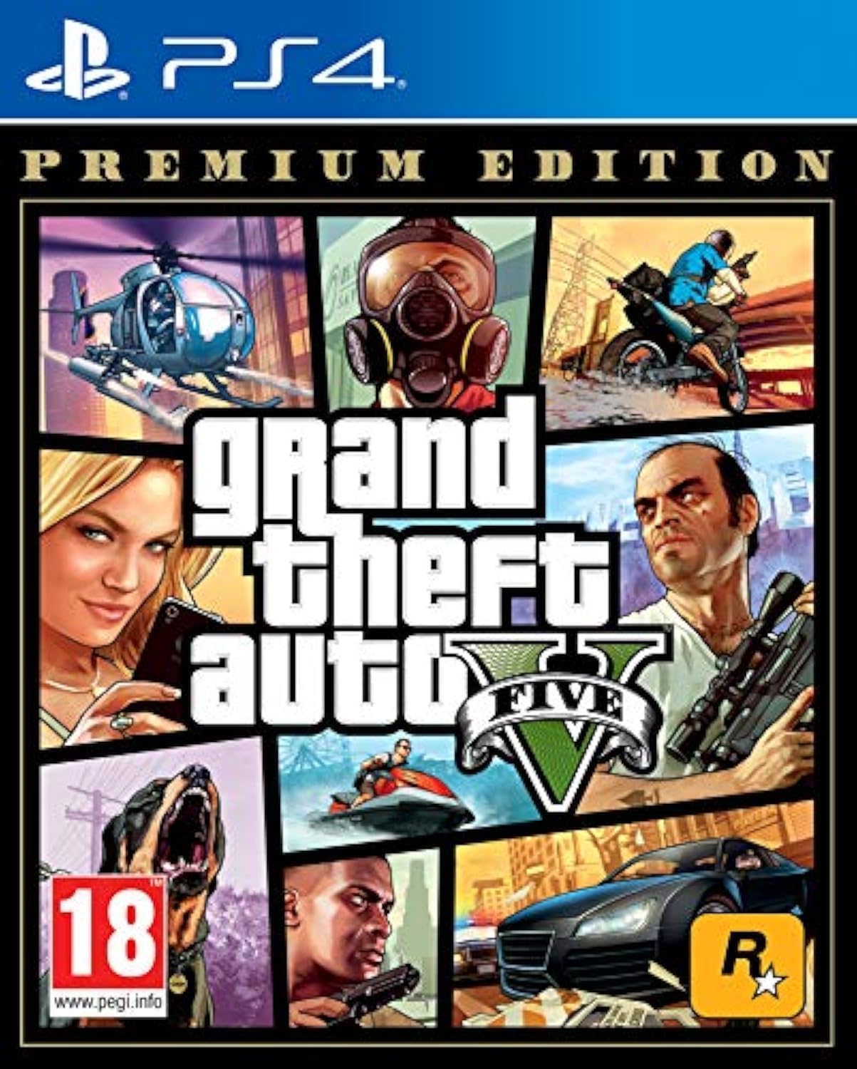 Detalle de Grand Theft Auto V Edición Premium (PS4) – Rockstar Games