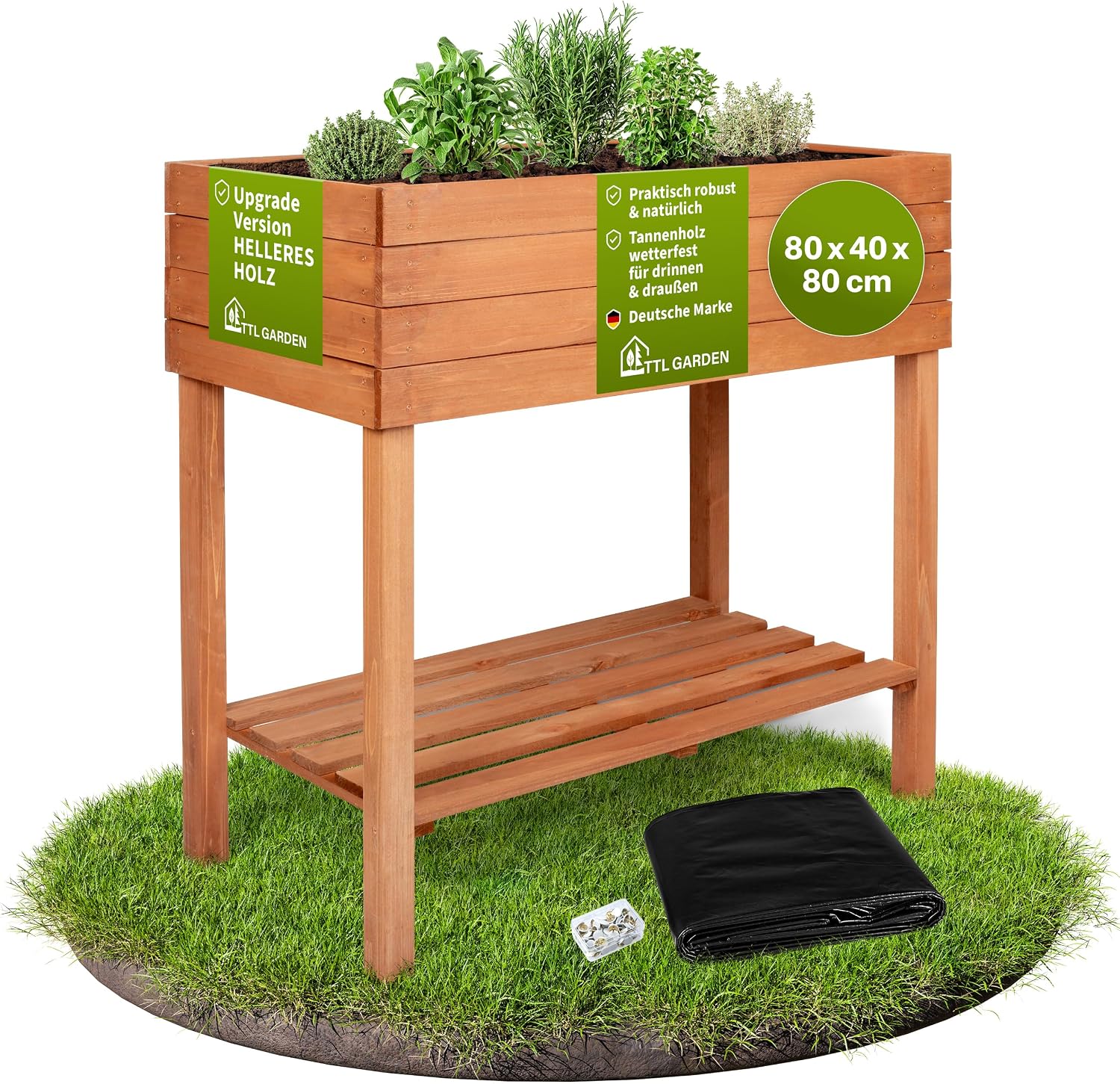 Detalle de TTL GARDEN Hochbeet M 80x40x80cm