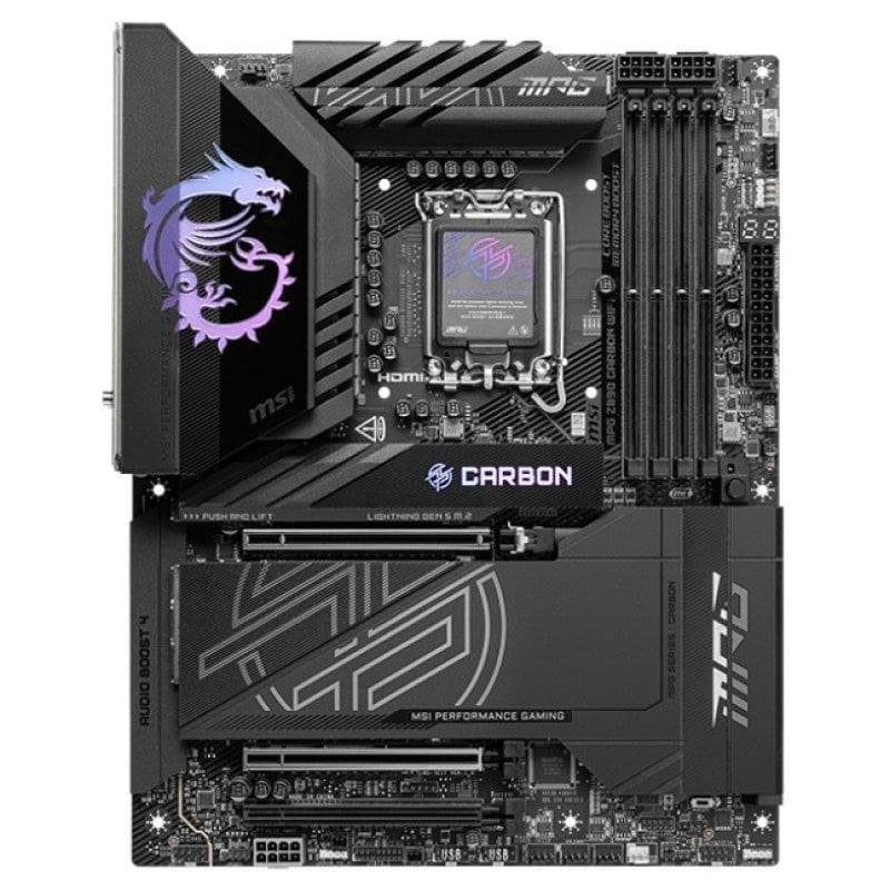 Detalle 2 de MSI MPG Z890 CARBON WIFI Placa base Z890 LGA1851 DDR5 ATX WiFi 7 Thunderbolt 4 RGB