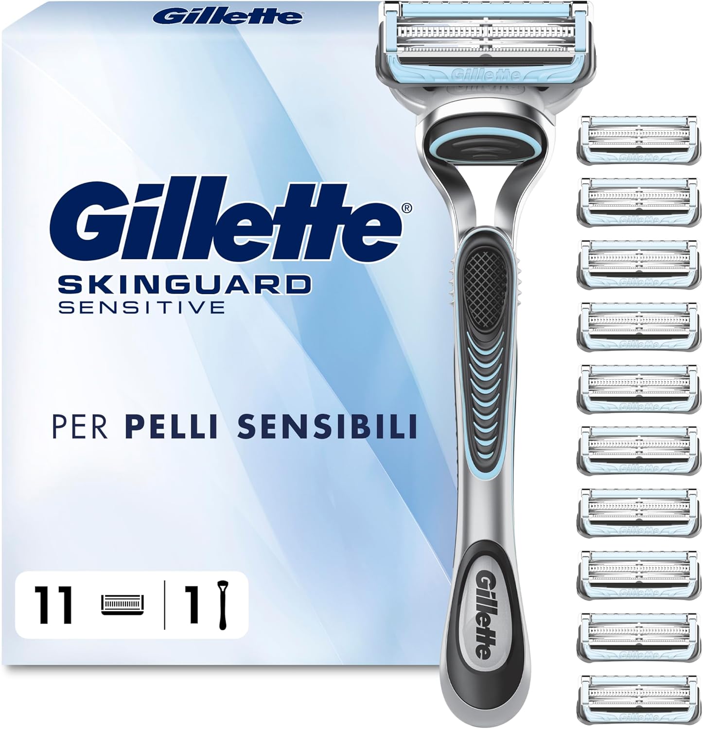 Detalle de Gillette Skinguard Sensitive rasoio 10 lamette 🪒
