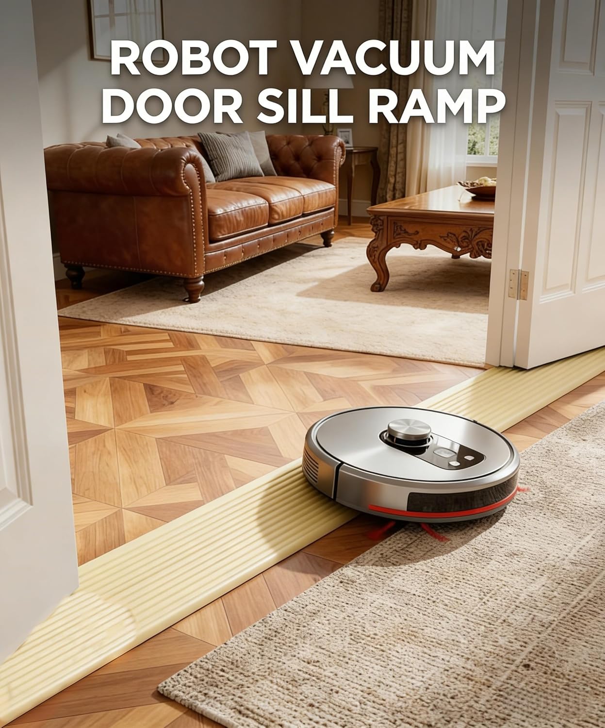 Thumbnail 3 de CUTIS Türschwellenrampe aus Naturkautschuk (90 x 6 x 2 cm) für Saugroboter, Rollatoren, Kinderwagen & E-Scooter