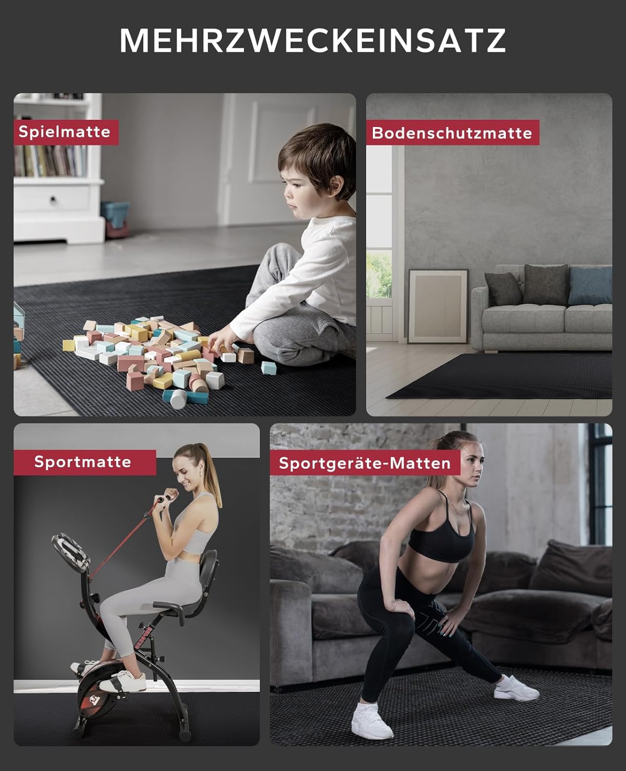 Thumbnail 4 de HAPBEAR Yogamatte XXL – Breit, rutschfest, 213 cm