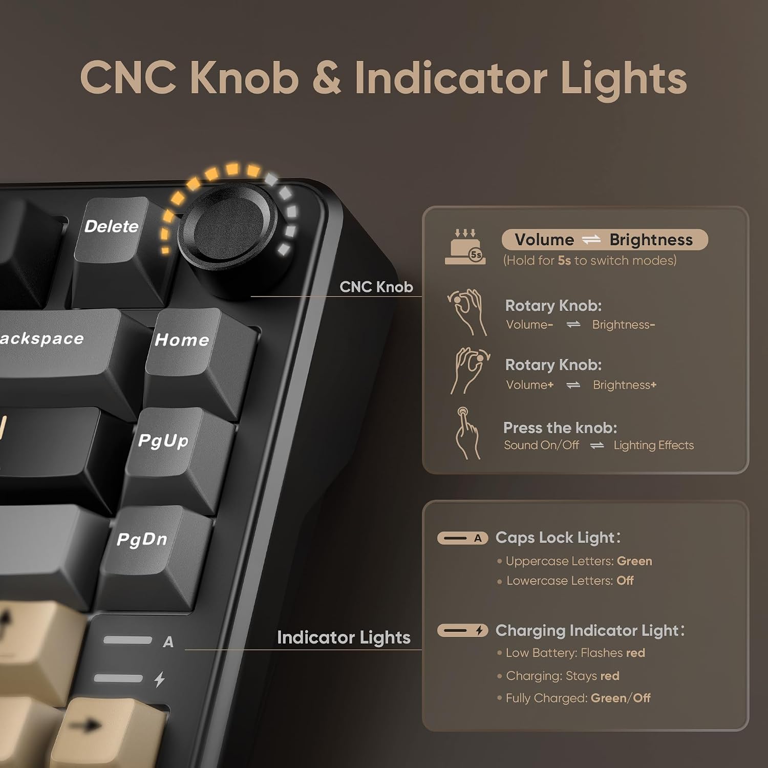 Thumbnail 2 de RedThunder K75 Wireless Mechanical Keyboard with CNC Knob and Gasket Structure