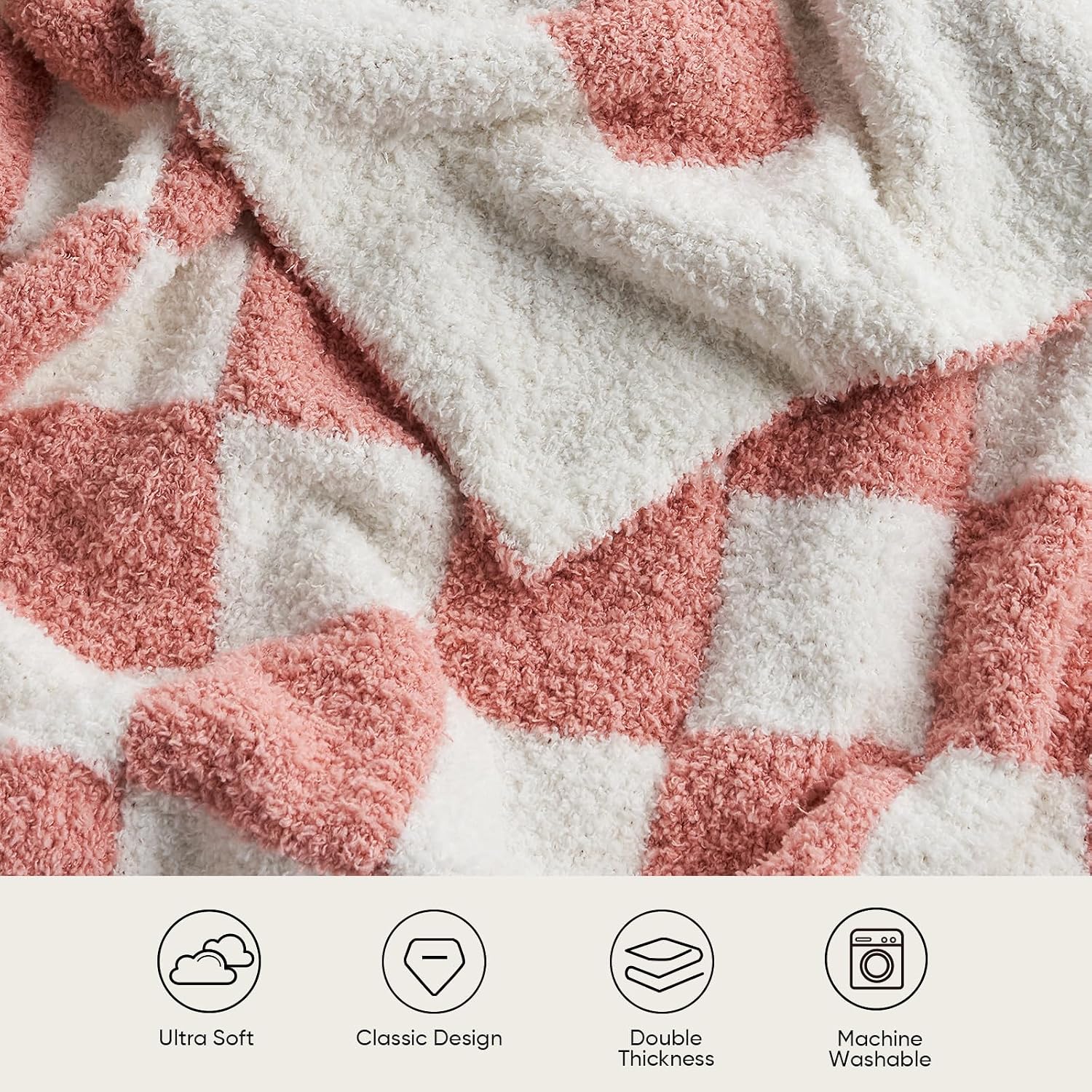 Thumbnail 3 de Snuggle Sac Checkered Throw Blanket 50x60