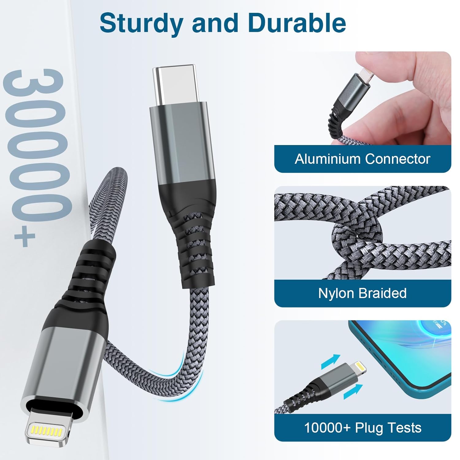 Thumbnail 3 de Ofuca USB-C to Lightning Cable (2-pack, 1.8m) – MFi certified Power Delivery charging and sync