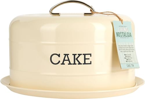 Thumbnail 6 de Kitchen Craft Living Nostalgia Tortiera con Coperchio a Cupola in Acciaio Inossidabile, Bianco 28,5 cm x 18 cm