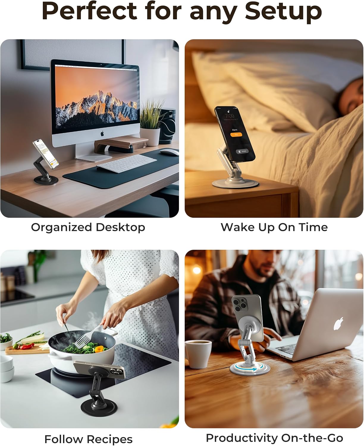 Detalle de COOPER Mag360: supporto magnetico da scrivania con rotazione a 360° per iPhone 12–17