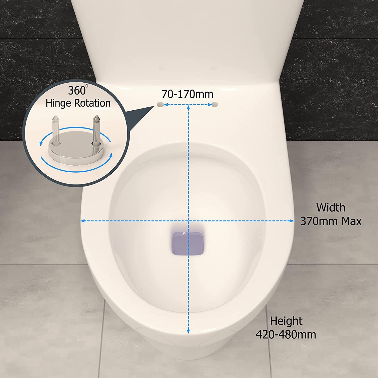 Thumbnail 4 de Soft Close Oval Toilet Seat with Quick-Release Hinges – UF Material by AAN®