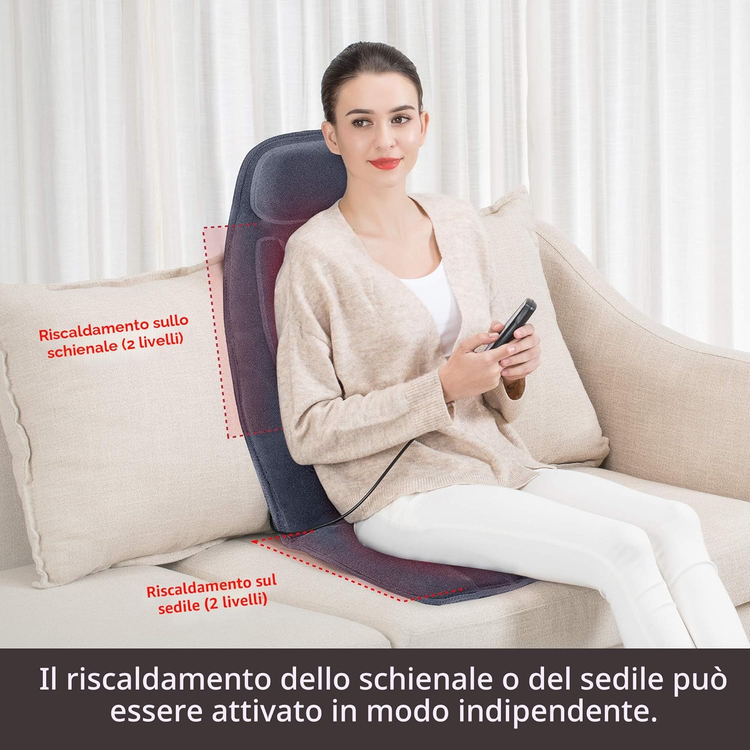 Detalle 2 de Snailax Sedile massaggiante 10 motori