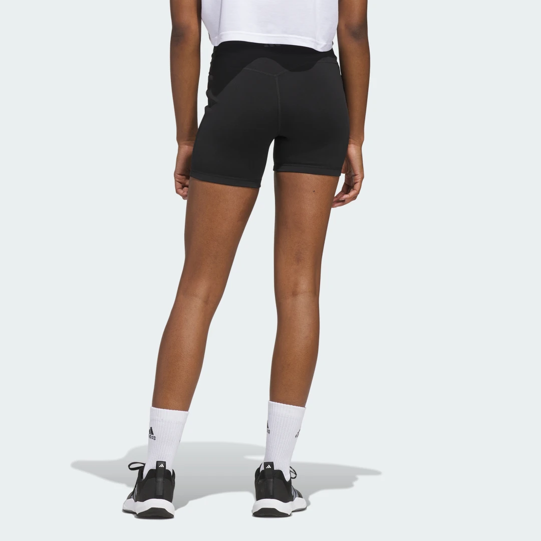 Detalle 2 de Mallas muy cortas 3 Stripes Studio All Me de Adidas — negro, para entrenar con estilo