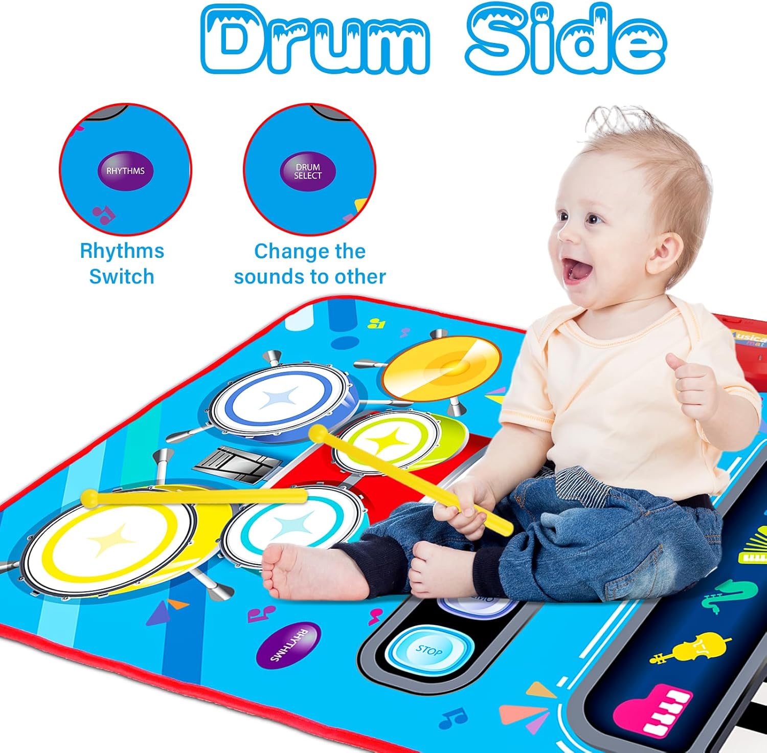 Thumbnail 2 de Baby Musical Mat 2-in-1 Piano Drum