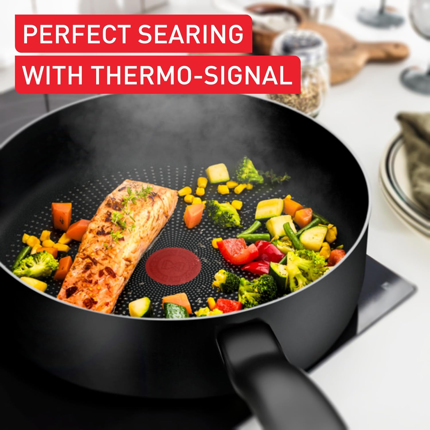 Thumbnail 5 de Tefal Titanium Essential Sauté pan 26 cm with lid (B9413344) – non-stick, metal-safe coating for gas, electric and ceramic hobs