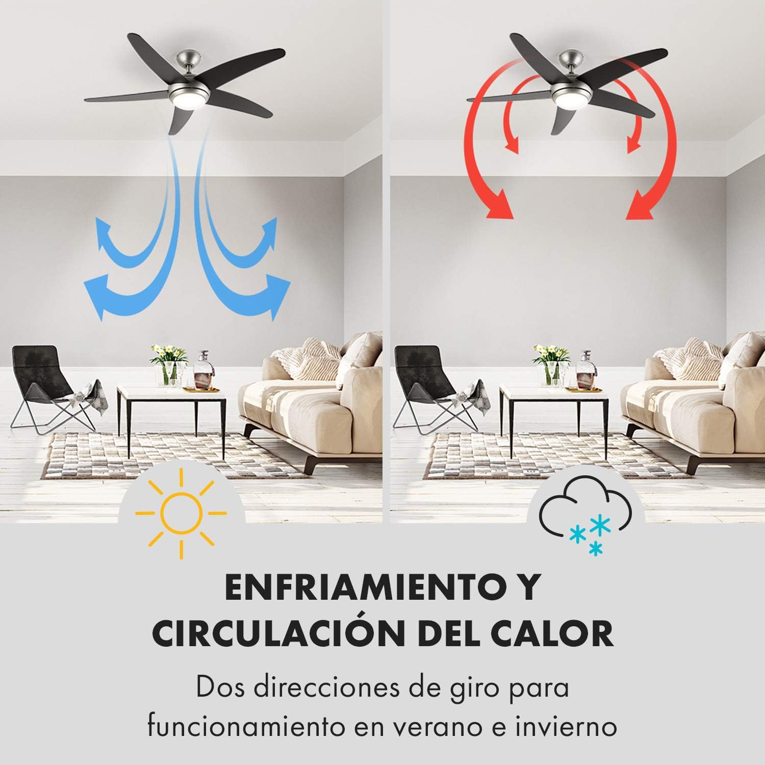 Thumbnail 3 de KLARSTEIN Bolero ventilador de techo 134 cm luz 55W mando 🌬