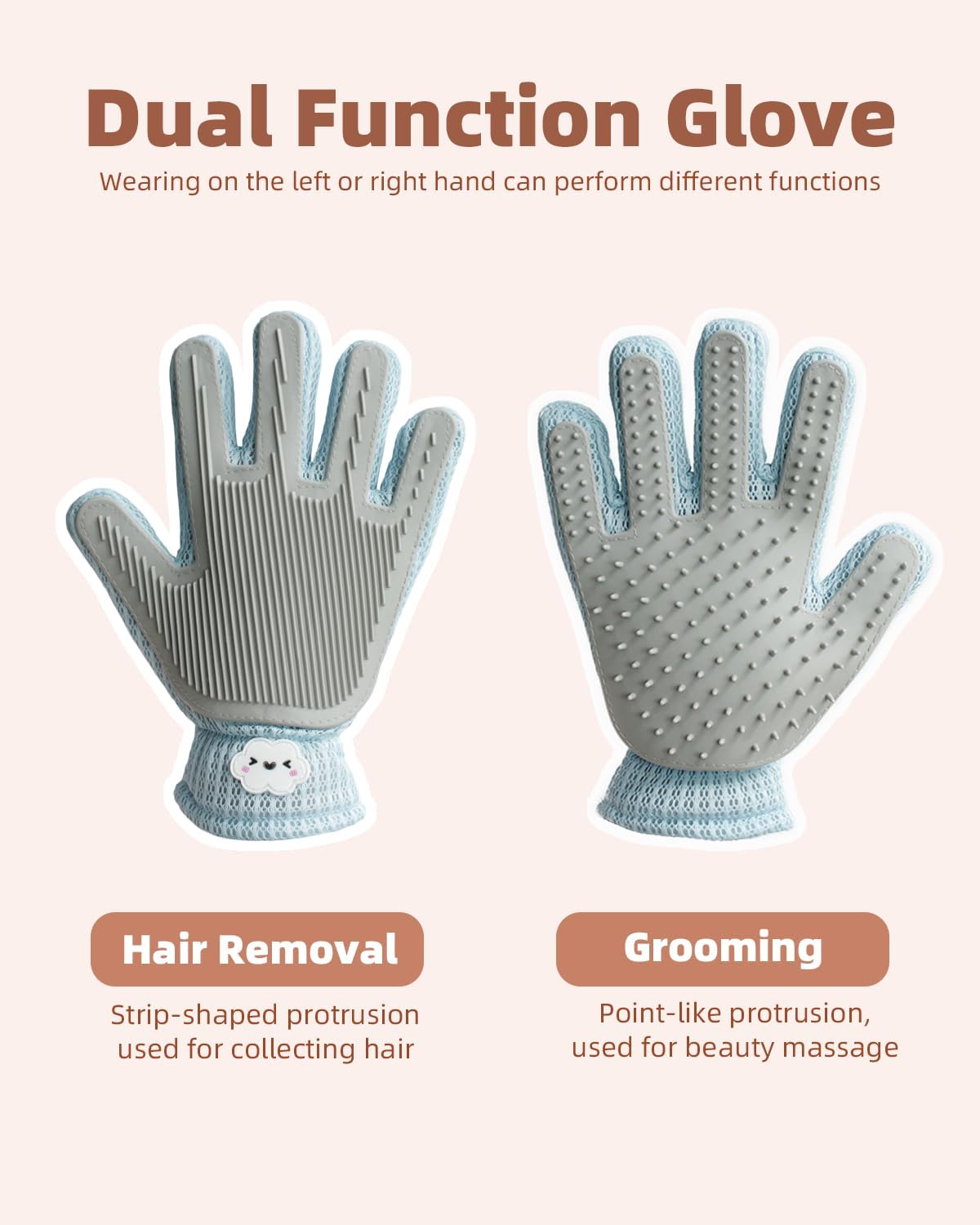 Detalle 2 de ETIALURE 2 in 1 Dog Grooming Glove 1PCS