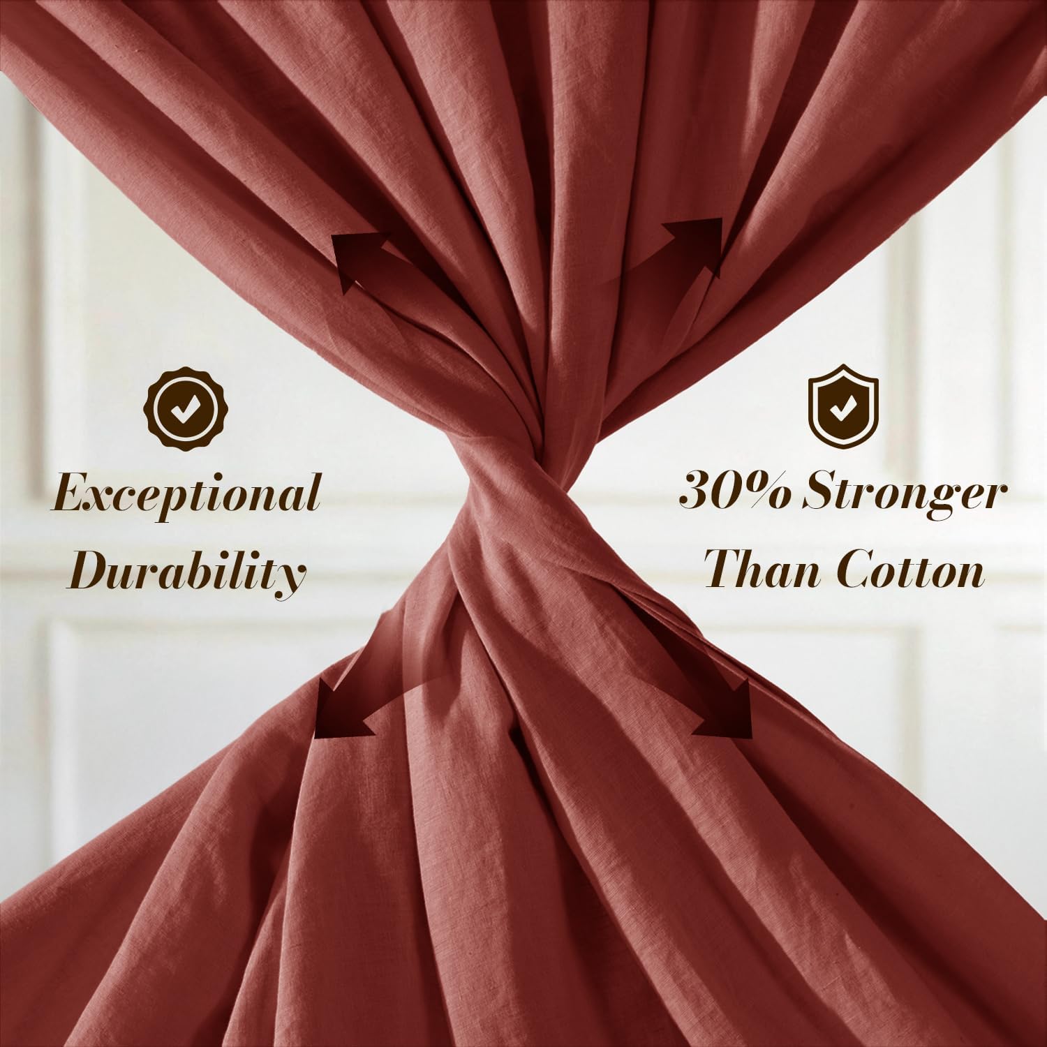 Thumbnail 3 de SONORO KATE 100% French Pure Linen Sheets — Queen Size