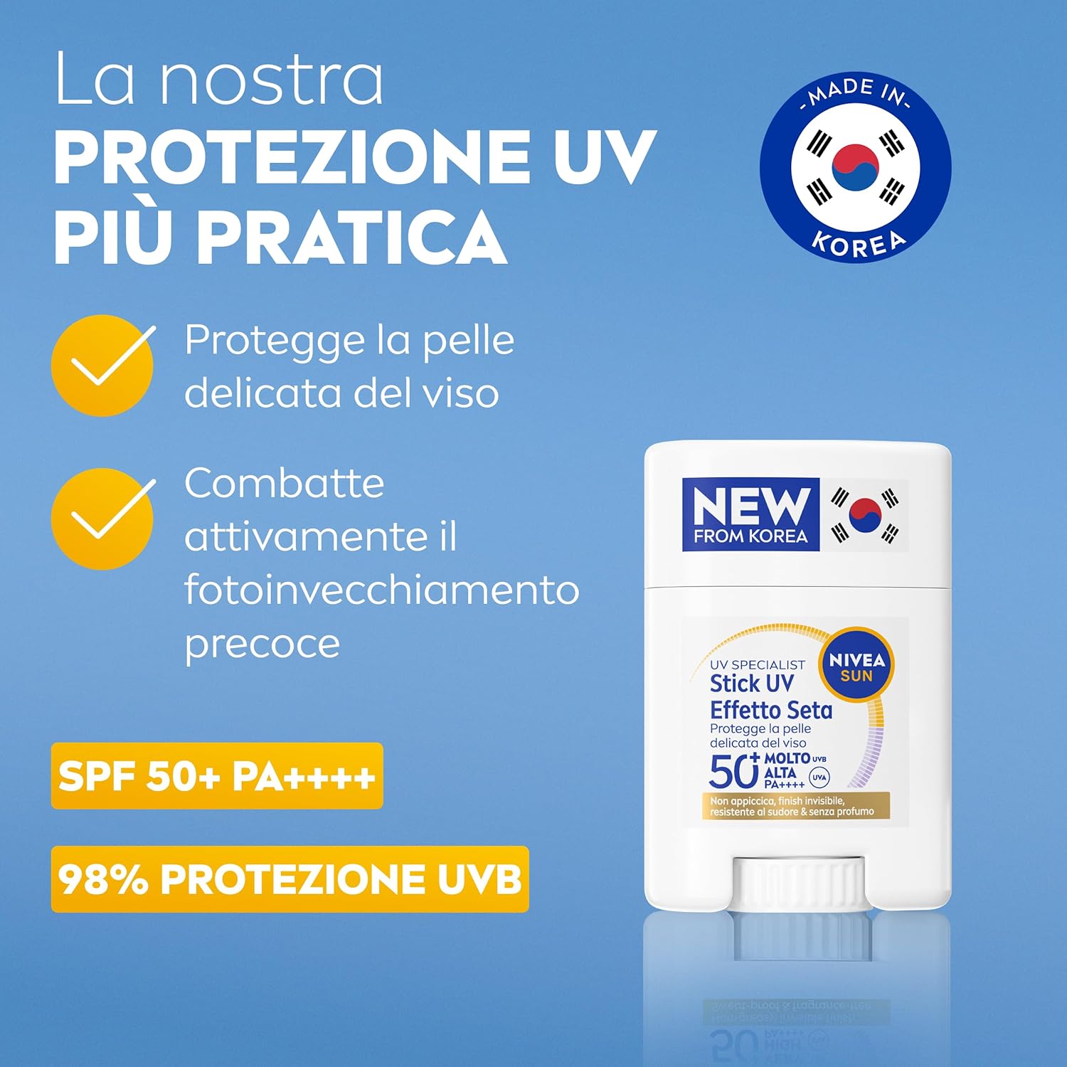 Thumbnail 1 de NIVEA SUN UV Viso Specialist Stick UV Effetto Seta SPF 50+ 15 g