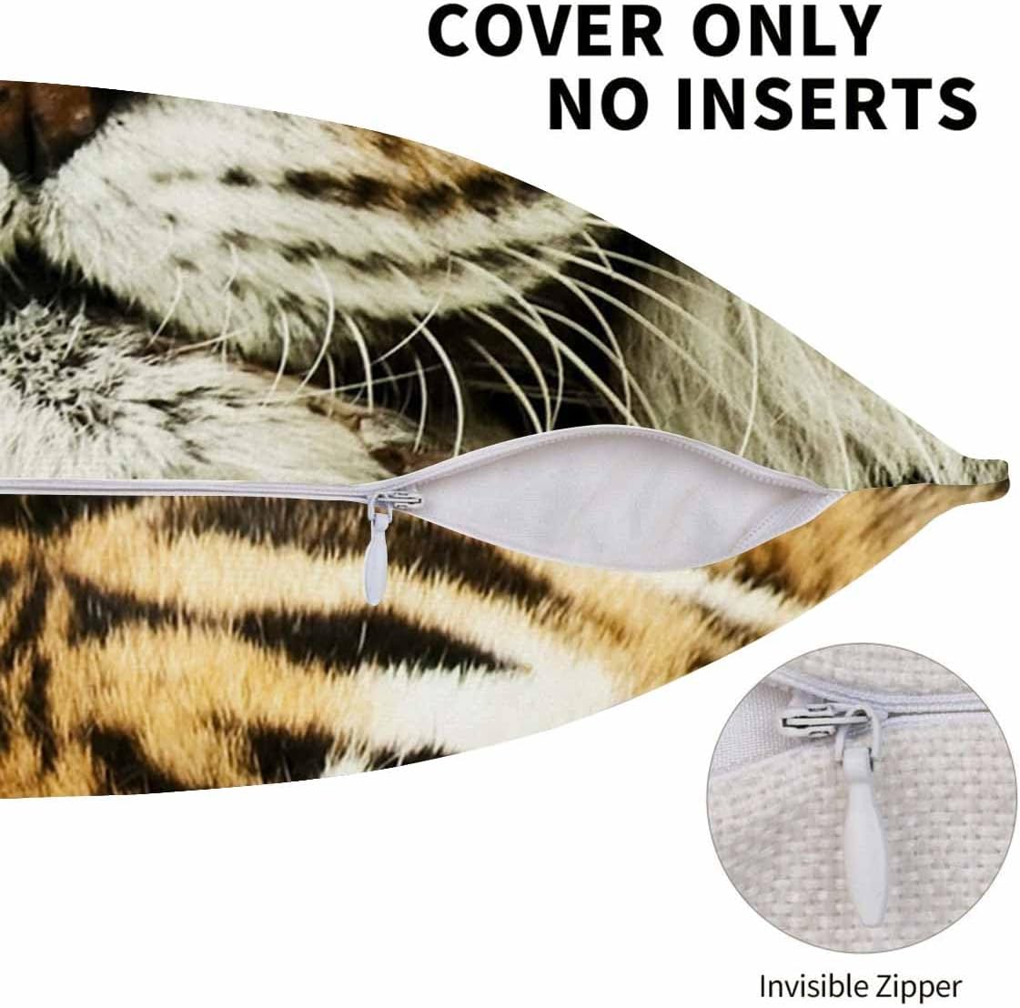 Thumbnail 3 de GSRONY Tiger Throw Pillow Covers (Yellow Tiger Face) 18x18 inches