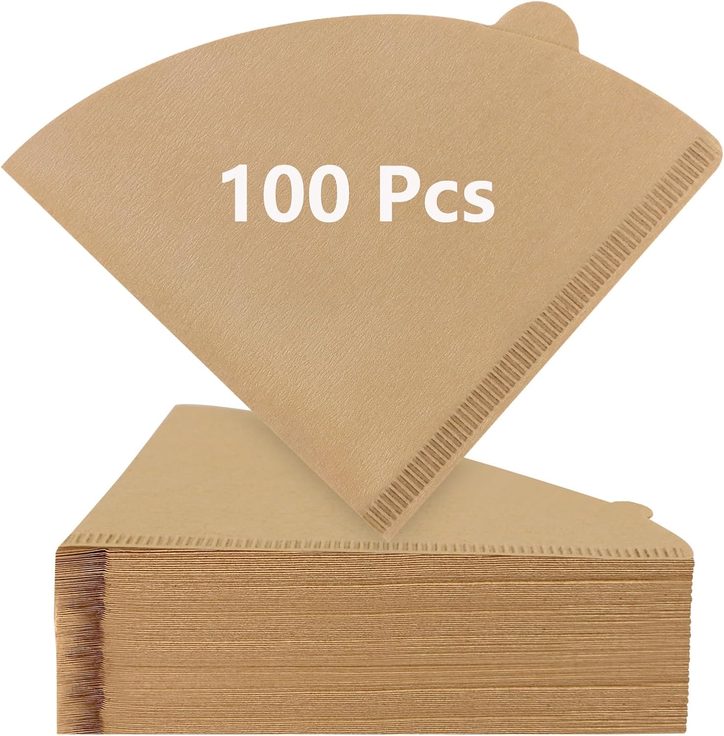 Detalle de Clinuse 100 #2 Cone Coffee Filters, Unbleached Paper, 2–4 Cup