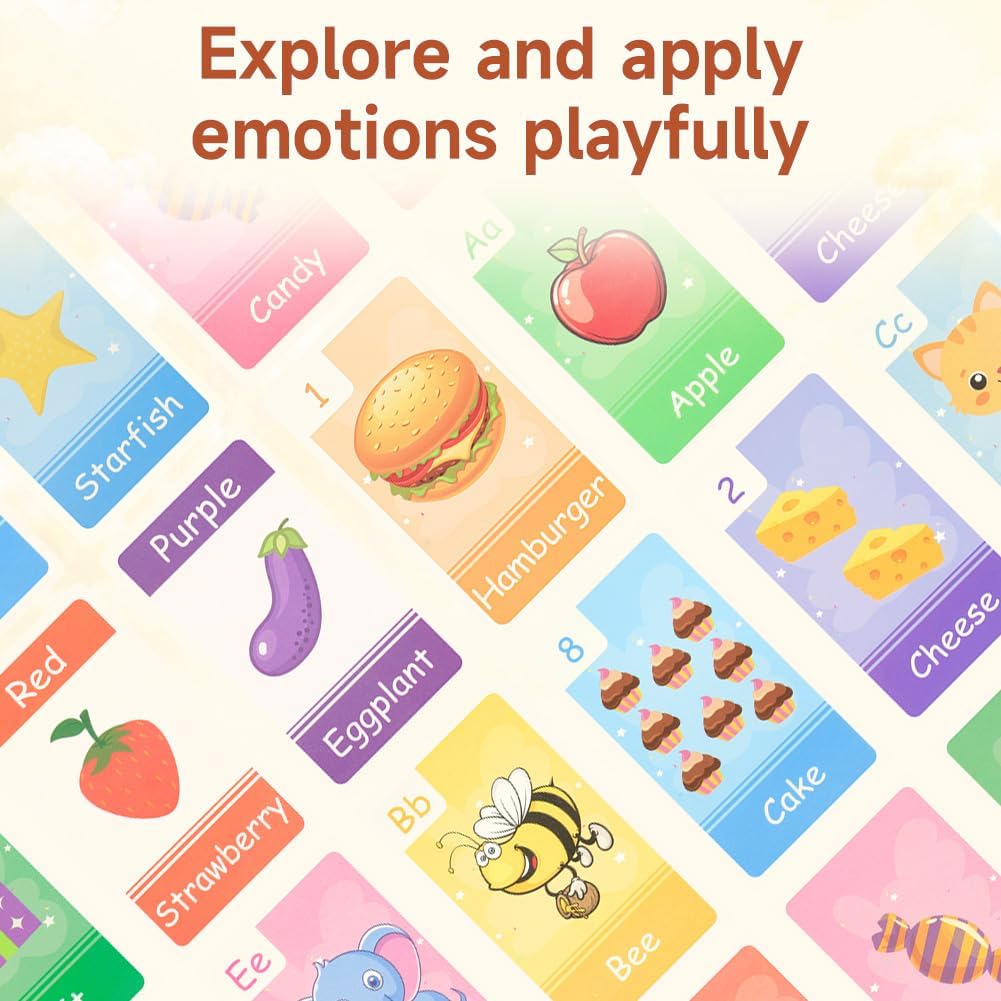 Thumbnail 3 de Aolso Alphabet Cards for Children – 58 Emotion Flash Cards for Toddlers and Early Learning