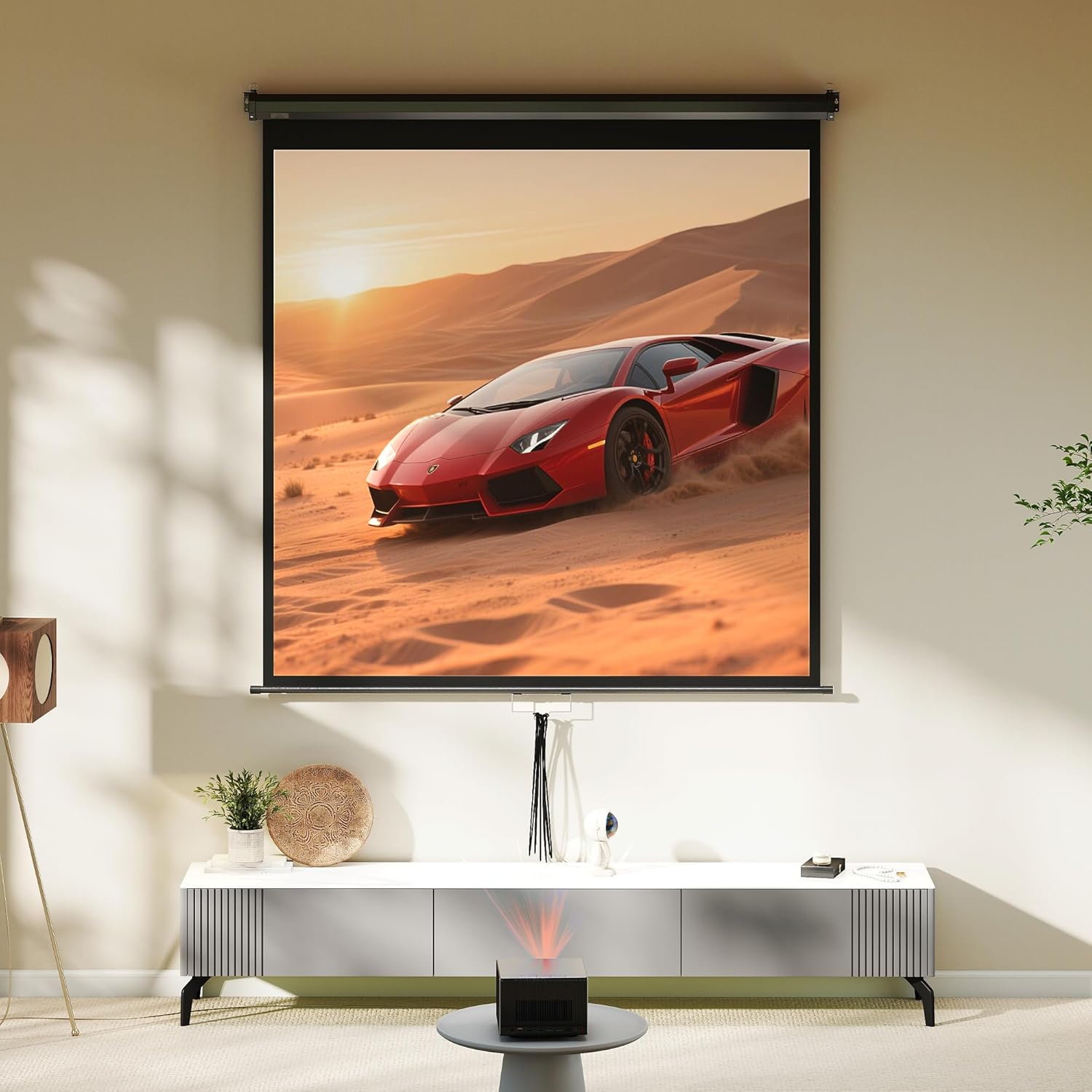 Detalle 2 de HOMCOM Écran de projection 85 pouces 4K