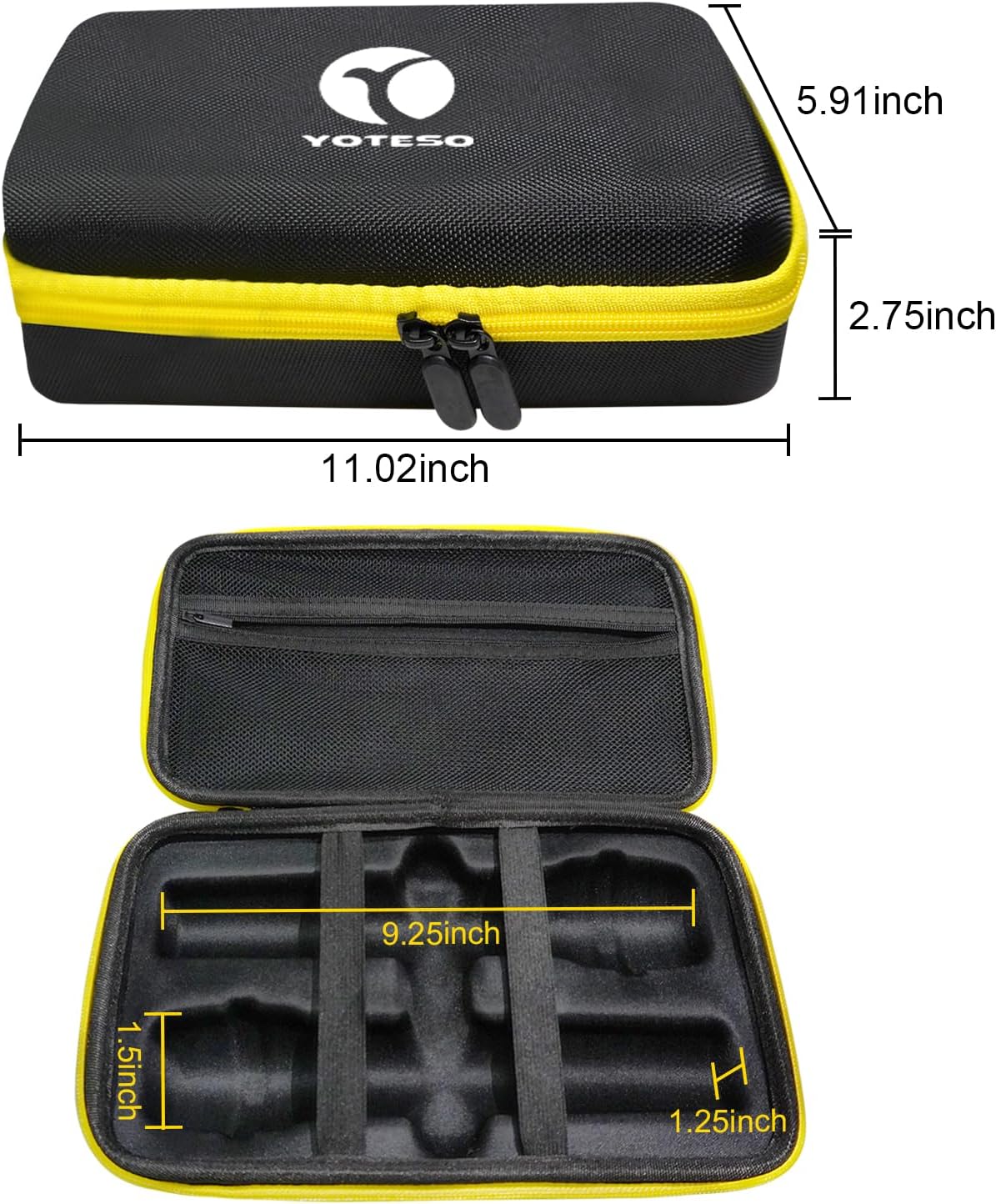 Detalle de YOTESO WM60 Wireless Microphone Case for JBL Dual Mic System, EVA, Black