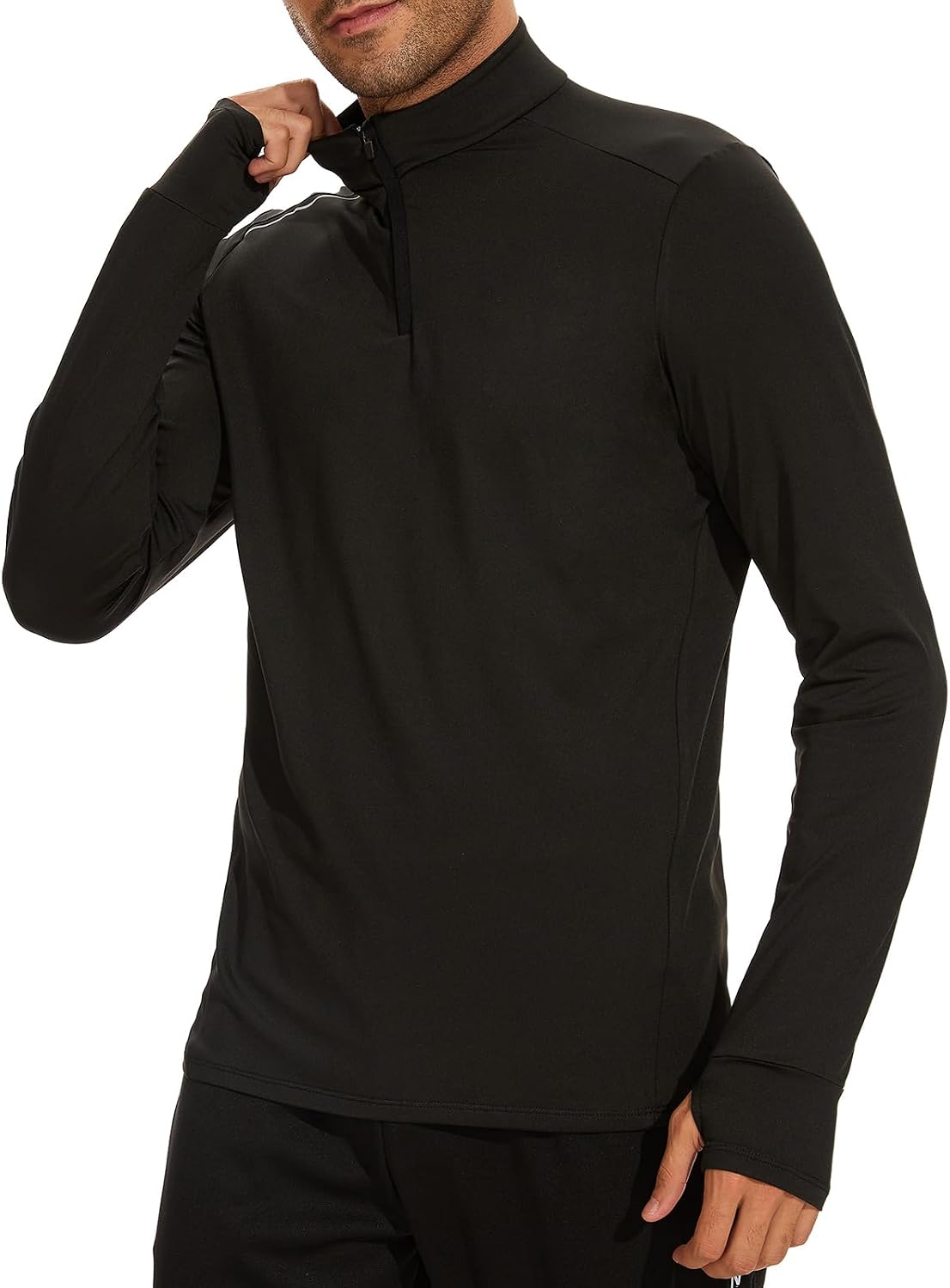 Thumbnail 1 de AMZSPORT Maglia Uomo Manica Lunga 1/4 Zip